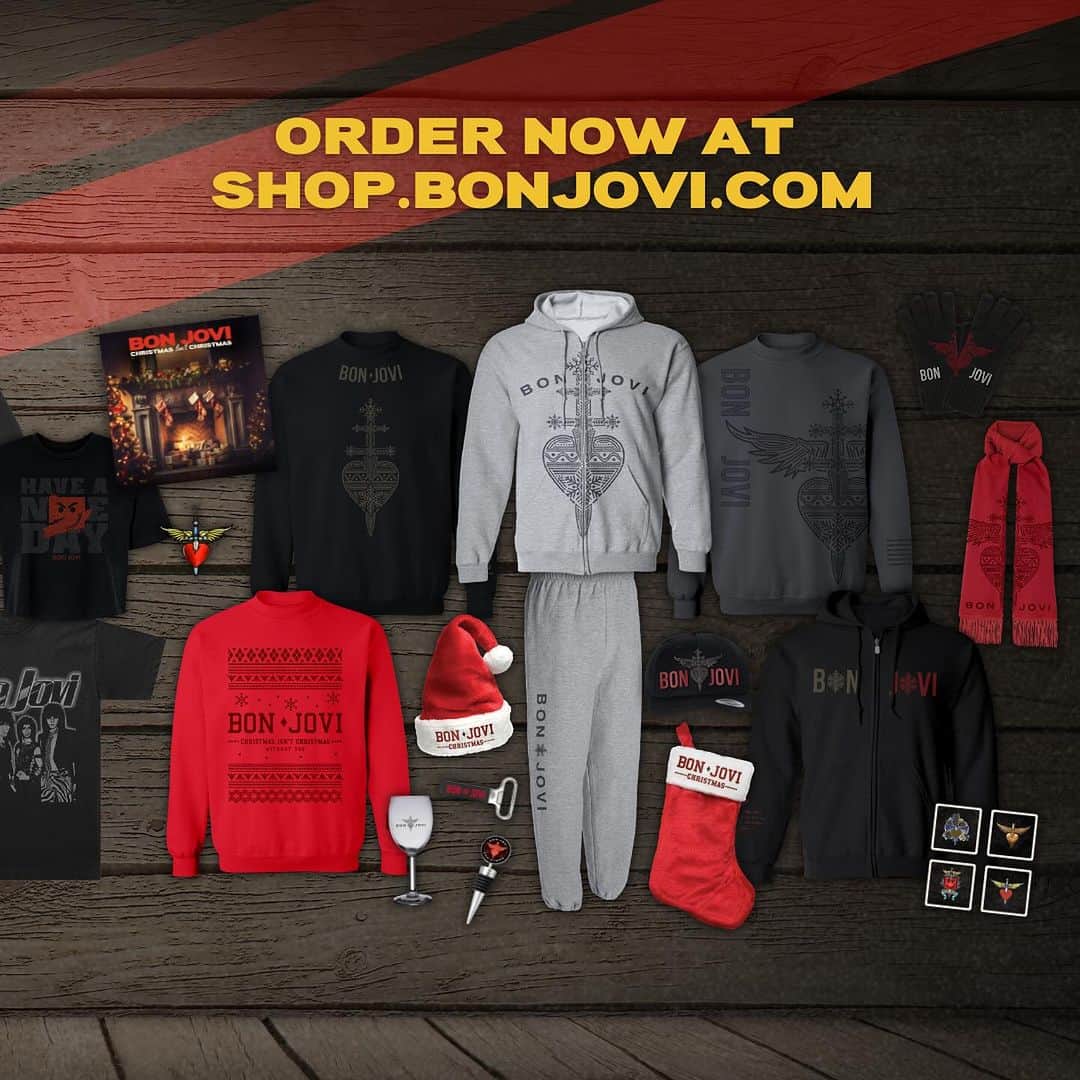 Bon Joviさんのインスタグラム写真 - (Bon JoviInstagram)「Order by 12/12 to make sure your new Bon Jovi merch makes it under your tree! 🎄 Shop our new holiday line, Bon Jovi Monopoly Game, and 2024 Calendar at the link in bio 🤘」12月12日 1時19分 - bonjovi