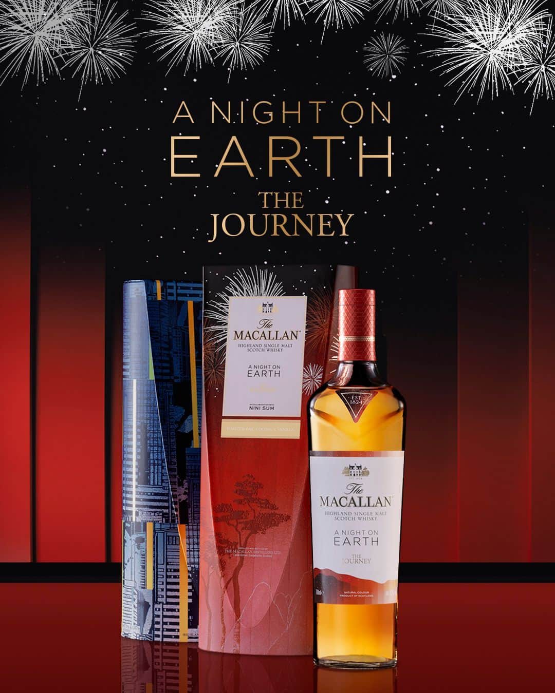 The Macallanのインスタグラム：「The ultimate gift, symbolising new beginnings and hope for the future.⁣ ⁣ The Macallan A Night on Earth – The Journey features an exceptional unboxing experience. Designed in three layers to parallel the return to family and old friends during New Year celebrations, our collaboration with the acclaimed artist Nini Sum has created a token of appreciation that will be cherished by loved ones.⁣ ⁣ Discover more via our link in bio.⁣ ⁣ Crafted without compromise. Please savour The Macallan responsibly.⁣ ⁣ #TheMacallan #ANightOnEarth」