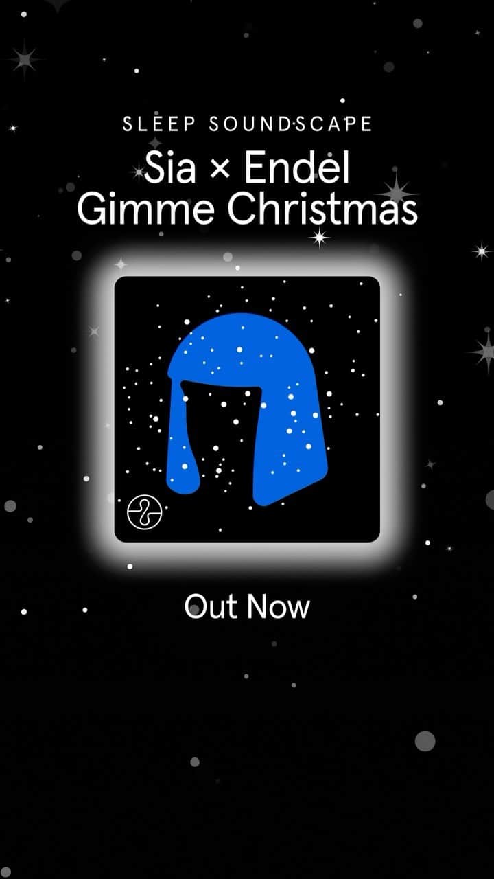 シーアのインスタグラム：「Get some real rest this holiday season! 🎄😴  With a new science backed sleep album from Sia & Endel. Reworking Sia’s EP “Gimme Christmas” to help you drift off into deep slumber.  Gimme Christmas (Sleep Soundscape) is out today on streaming platforms. - Team Sia  [video description: clips of Sia’s claymation series that go to a black screen with stars with a chilled version of “Snowman” playing in the background]」