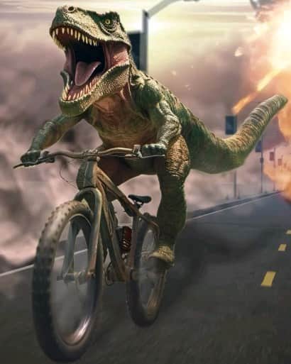 スラッシュのインスタグラム：「Credit to @mothpete Dinosaur ditching Armageddon! Animated with @werbleapp iiii]; )'」