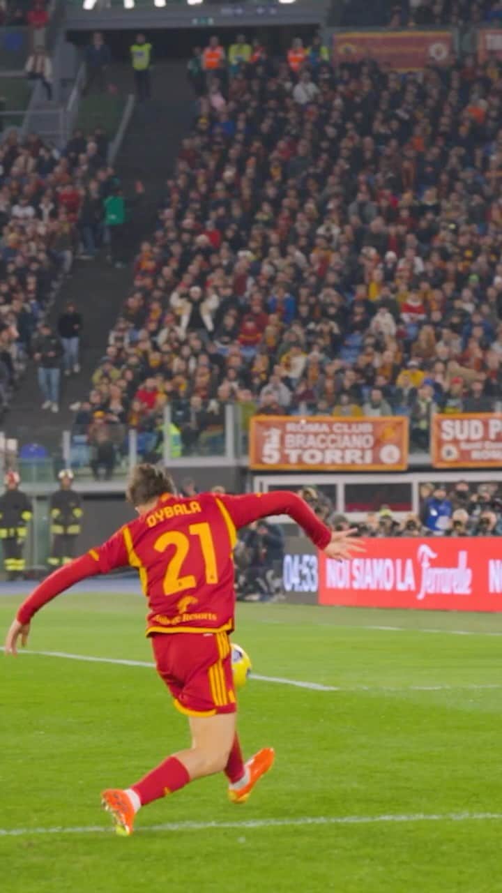 ASローマのインスタグラム：「Dybala’s assist 🪄  Lukaku’s header 💥  #ASRoma #RomaFiorentina」