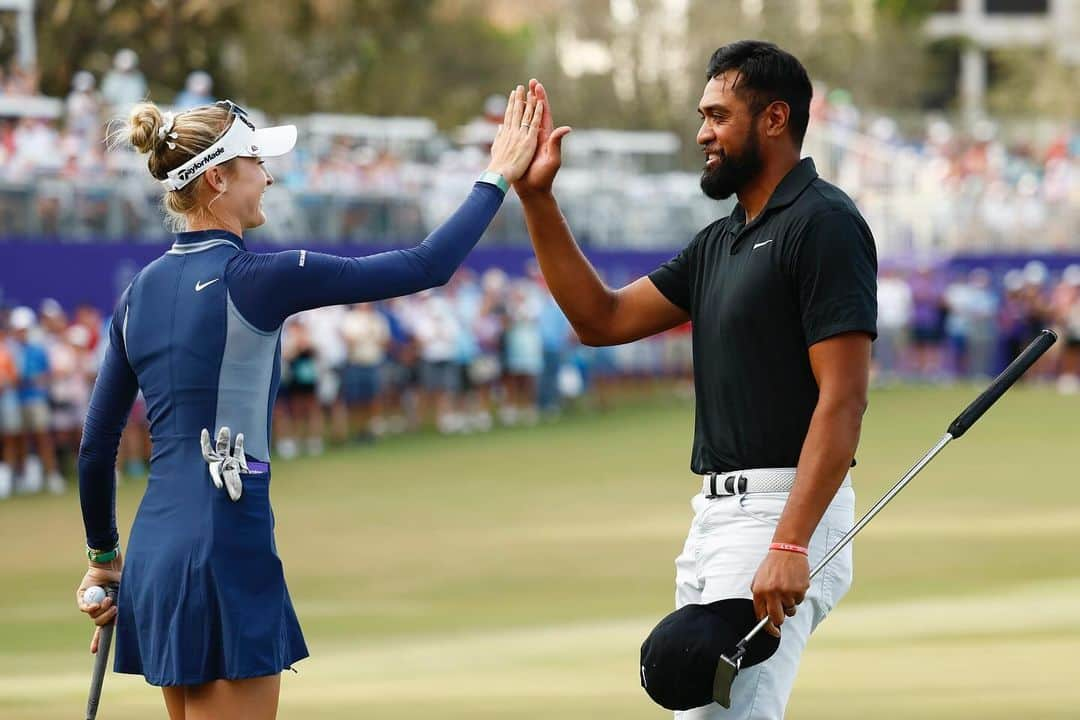 ネリー・コルダさんのインスタグラム写真 - (ネリー・コルダInstagram)「So fun to team up w/ @tonyfinaugolf at the @grantthorntoninv!! A @finaufresh fan for life!!! Can’t wait to follow along.   Thank you @grantthorntonusa for letting me be a part of a tournament that brought the men and women together to help grow the game! Im excited to see what the future holds for this special event :)   #FiNelly」12月12日 3時19分 - nellykorda