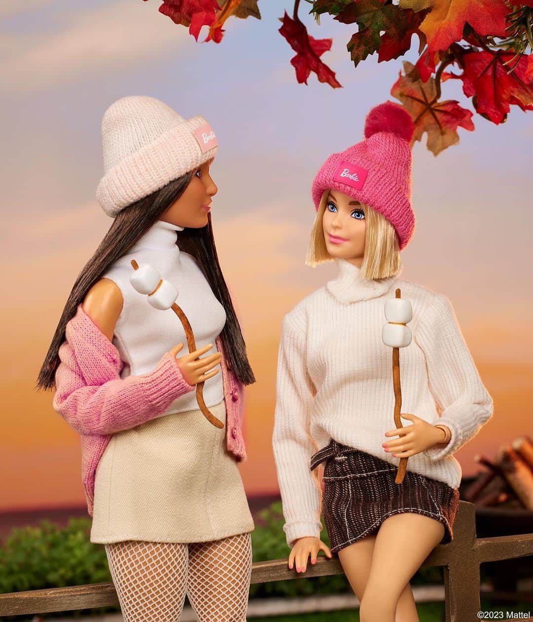 バービーのインスタグラム：「Winter starter pack. 💗❄️ Shop the Barbie Winter Collection and support @loveyourmelon’s mission to give a hat to every child facing the battle against pediatric cancer. #barbie #barbiestyle」