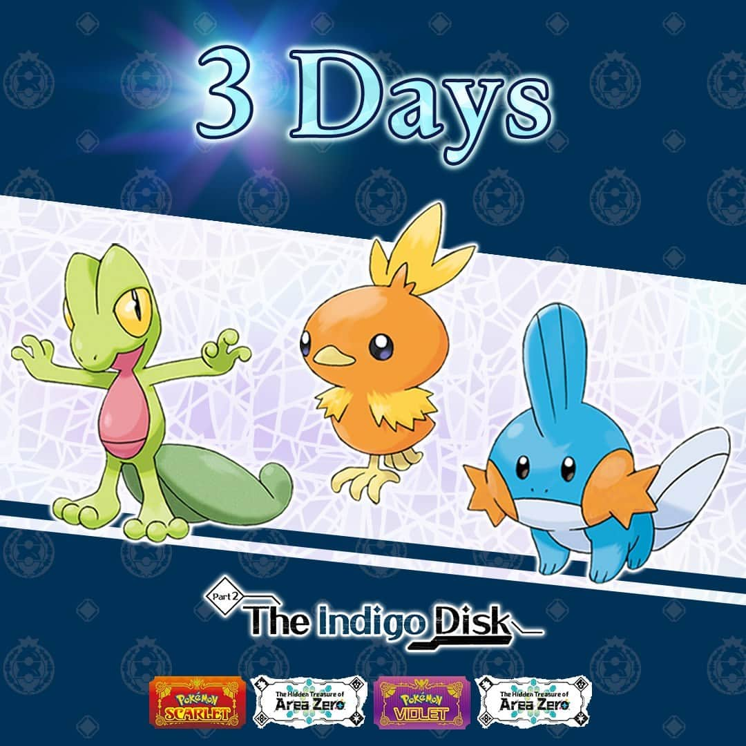 Pokémonのインスタグラム：「The Hidden Treasure of Area Zero Part 2: The Indigo Disk is only 3-days away!  Ready to explore The Terrarium? 🗺️  #PokemonScarletViolet ❤️💜」