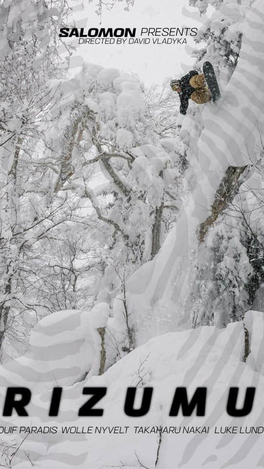 中井孝治のインスタグラム：「Salomon / HILLSIDE PROJECT RIZUMU  Available tomorrow at : Youtube / Salomon TV  Featuring:   Takaharu Nakai @takaharunakai  Wolfgang Nyvelt @wolfgangnyvelt  Louif Paradis @whatelze  Luke Lund @goopsurf   Cameras: @refmasato /@absinthefilms_euro  Photo: Julien Petri @perly74  Filmed in Hokkaido, Japan.  @salomonsnowboards @salomon」