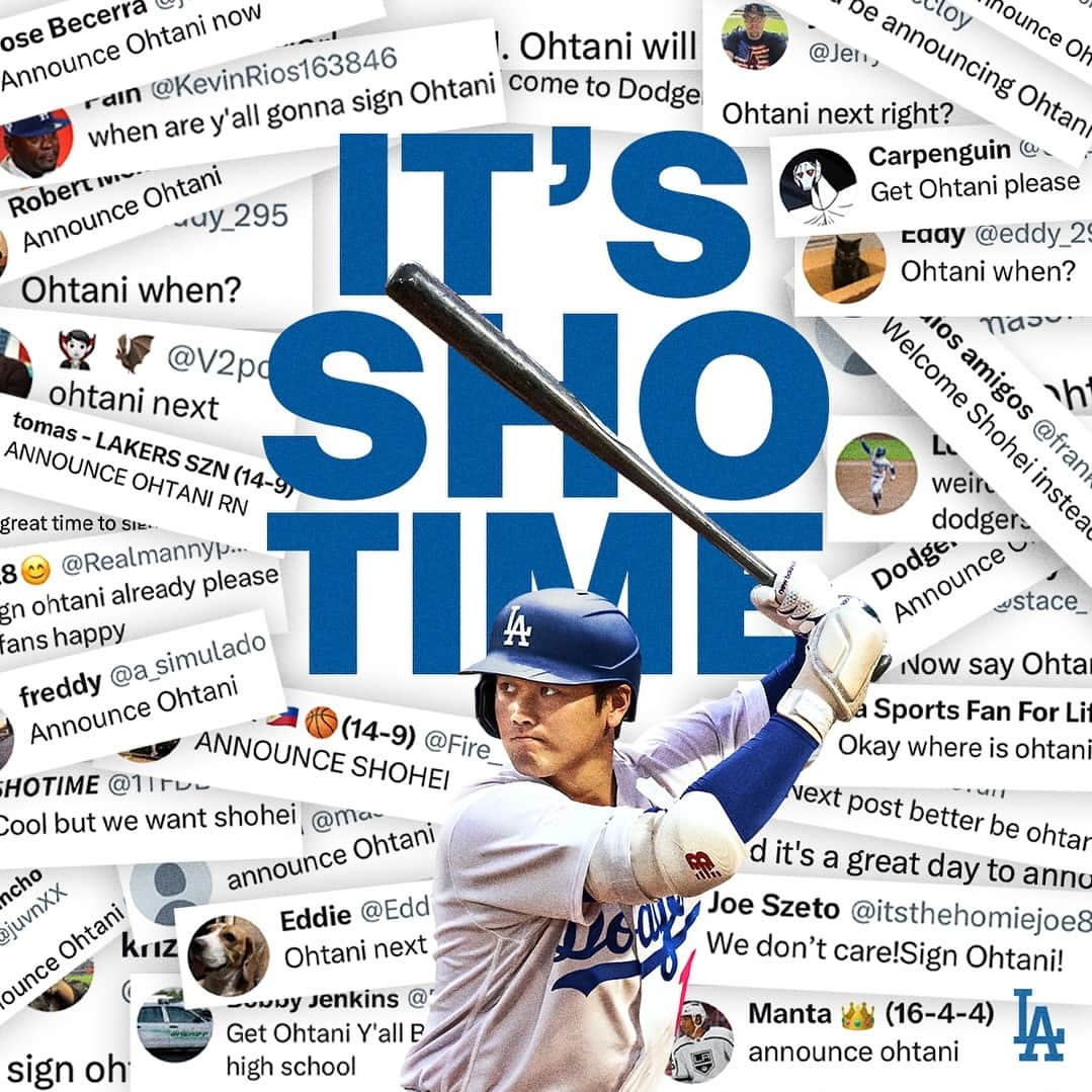 Los Angeles Dodgersのインスタグラム：「Announce Ohtani? Done.」