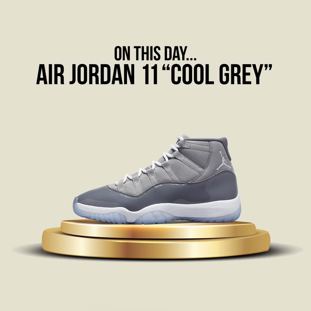 Sneaker Newsのインスタグラム：「One this day...@jumpman23 released the Air Jordan 11 "Cool Grey"! Did you cop a pair in 2021?」