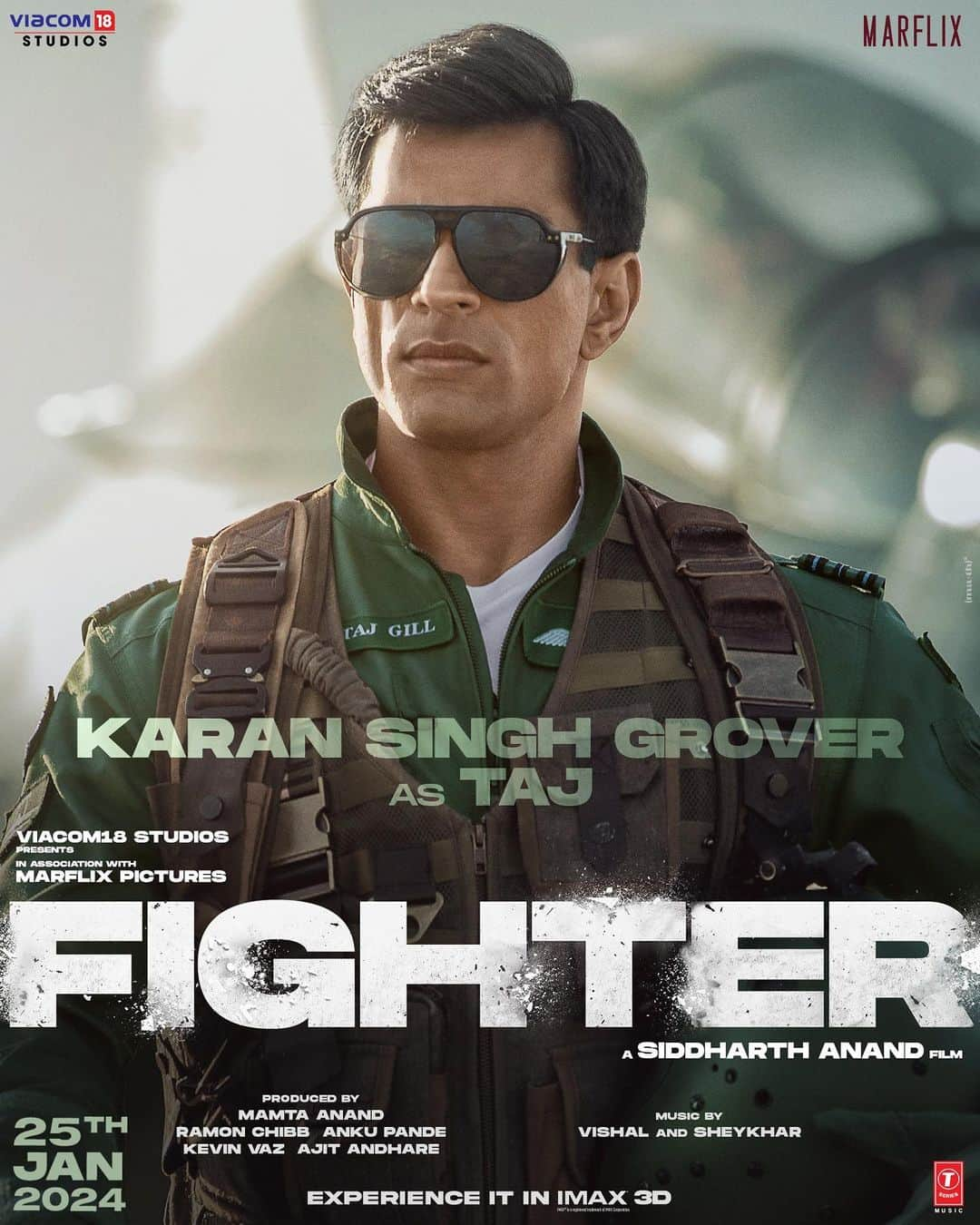 リティク・ローシャンさんのインスタグラム写真 - (リティク・ローシャンInstagram)「Squadron Leader Sartaj Gill Call Sign: Taj Designation: Squadron Pilot  Unit: Air Dragons Fighter Forever 🇮🇳  #FighterOn25thJan #Fighter   @iamksgofficial @deepikapadukone @anilskapoor @s1danand #KevinVaz @ajit_andhare @mamtaanand10_10 @ramonchibb @ankupande @vishaldadlani @shekharravjiani @akshay0beroi @viacom18studios @marflix_pictures @tseries.official #FighterMovie」12月12日 14時40分 - hrithikroshan