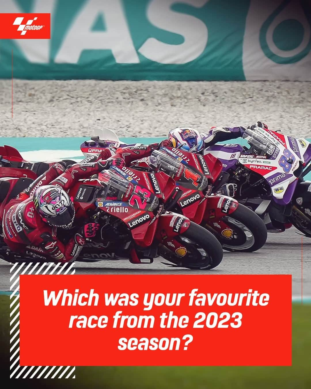 MotoGPのインスタグラム：「Battles to remember, last-lap thrillers and a few instant classics 🤩⚔️ Tell us which race stood out for you in 2023 👇  #MotoGP #SeasonRecap #Motorsport #Motorcycle #Racing」