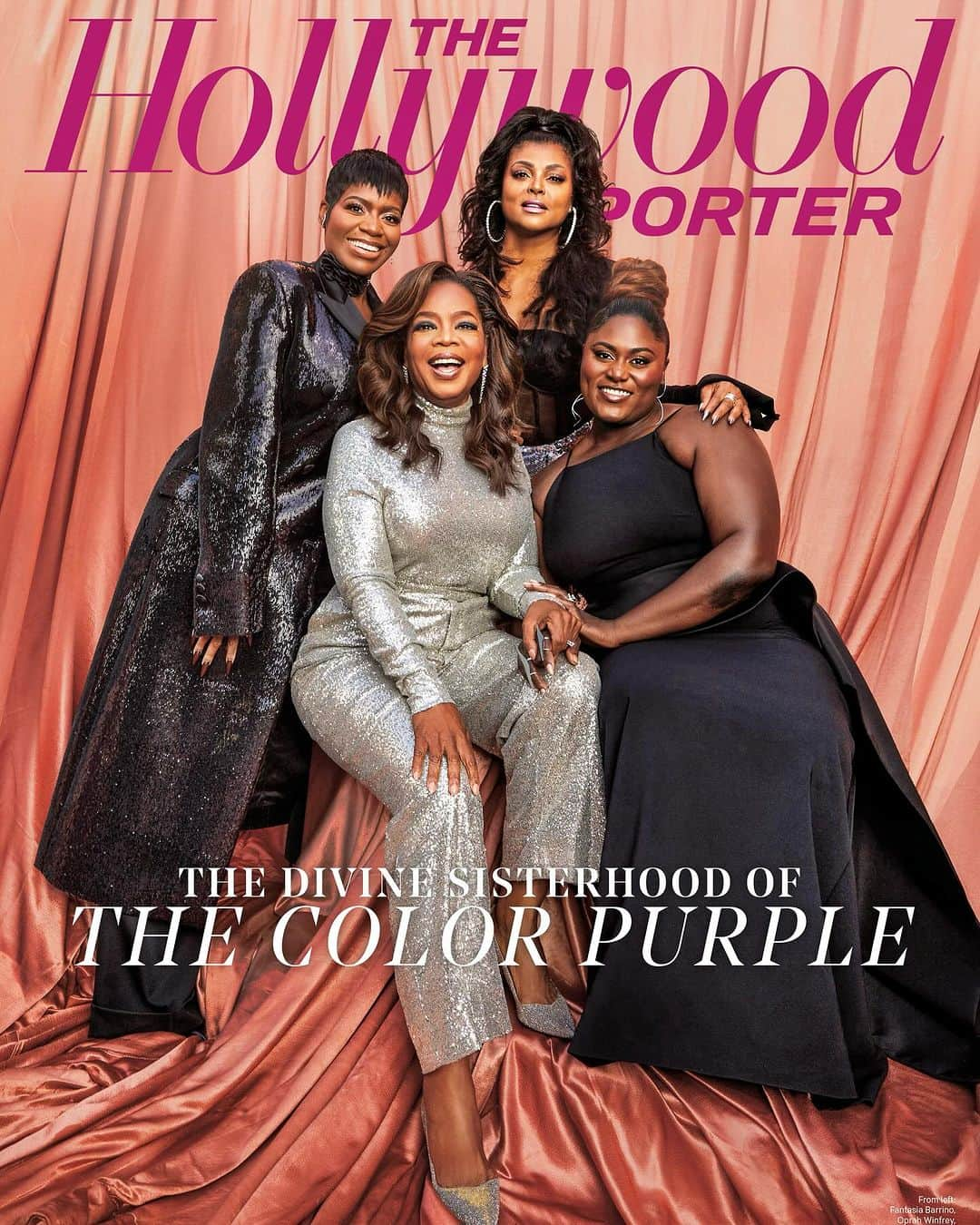 タラジ・P・ヘンソンのインスタグラム：「The divine sisterhood of #TheColorPurple 💜💜💜 my heart is so full to be featured in @hollywoodreporter alongside my sisters @daniebb3 @tasiasword @oprah @thecolorpurple   Henson MU: Saisha Beecham @saishabeecham⁠ Henson Styling: Wayman + Micah @waymanandmicah⁠ Henson Hair: Tym Wallace @tymwallacehair⁠ Henson Nails: Temeka Jackson @customnails1 ⁠ Photographer: Danielle Levitt @daniellelevitt⁠ Set Design: Rob Strauss and Brian Crumley @robstraussstudio @_crumz ⁠ Location: The Houdini Estate @houdiniestate⁠ ⁠ Winfrey Styling: Annabelle Harron @annabelleharron⁠ Winfrey Hair: Nicole Mangrum @nicolemangrumhair⁠ Winfrey MU: Derrick Rutledge @derrick4mkup⁠  Barrino Styling: Daniel Hawkins @1800dhawk⁠ Barrino Hair: Derickus Crawford @derickuscrawford⁠ Barrino MU: Timothy Clark @tlcdivo⁠  Brooks Styling: Jennifer Austin @jlynnstyle18⁠ Brooks Hair: Tish Celestine @infamousmstish⁠ Brooks MU: Rebekah Aladdin @rebekahaladdin⁠」