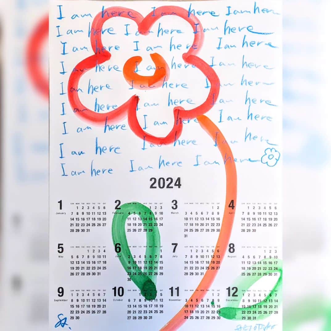 大塚咲さんのインスタグラム写真 - (大塚咲Instagram)「ドローイングカレンダー作りました! 現在、この３枚を通販サイトにアップしています！ A3サイズの1点ものです。ポスターカレンダーとして是非！！」12月12日 22時35分 - otsukasaki_