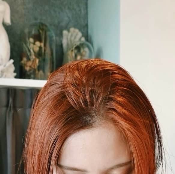 Hitoのインスタグラム：「. apricot orange🍊🫶✨  #haircolor #orangehair」