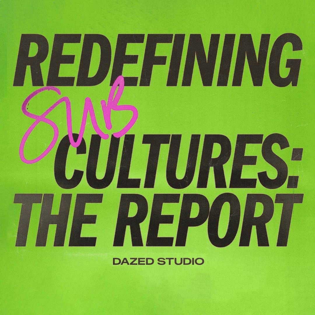 Dazed Magazineのインスタグラム：「REDEFINING SUBCULTURES; A NEW REPORT 🚨  Exploring ‘How to be authentic in the age of mid-culture’  Following the findings from our annual future youth culture report CTRL SHIFT we took a deep dive into all things subculture.   WHAT DOES IT MEAN TODAY?  WHO ARE THE NEW SUBCULTURES IN 2023?  DO THEY EVEN EXIST?  REDEFINING SUBCULTURES; THE REPORT unravels the complexities of defining subcultures in the digital age, moving past nostalgia to paint a diverse picture of youth culture’s edges.   AVAILABLE NOW 🔗」