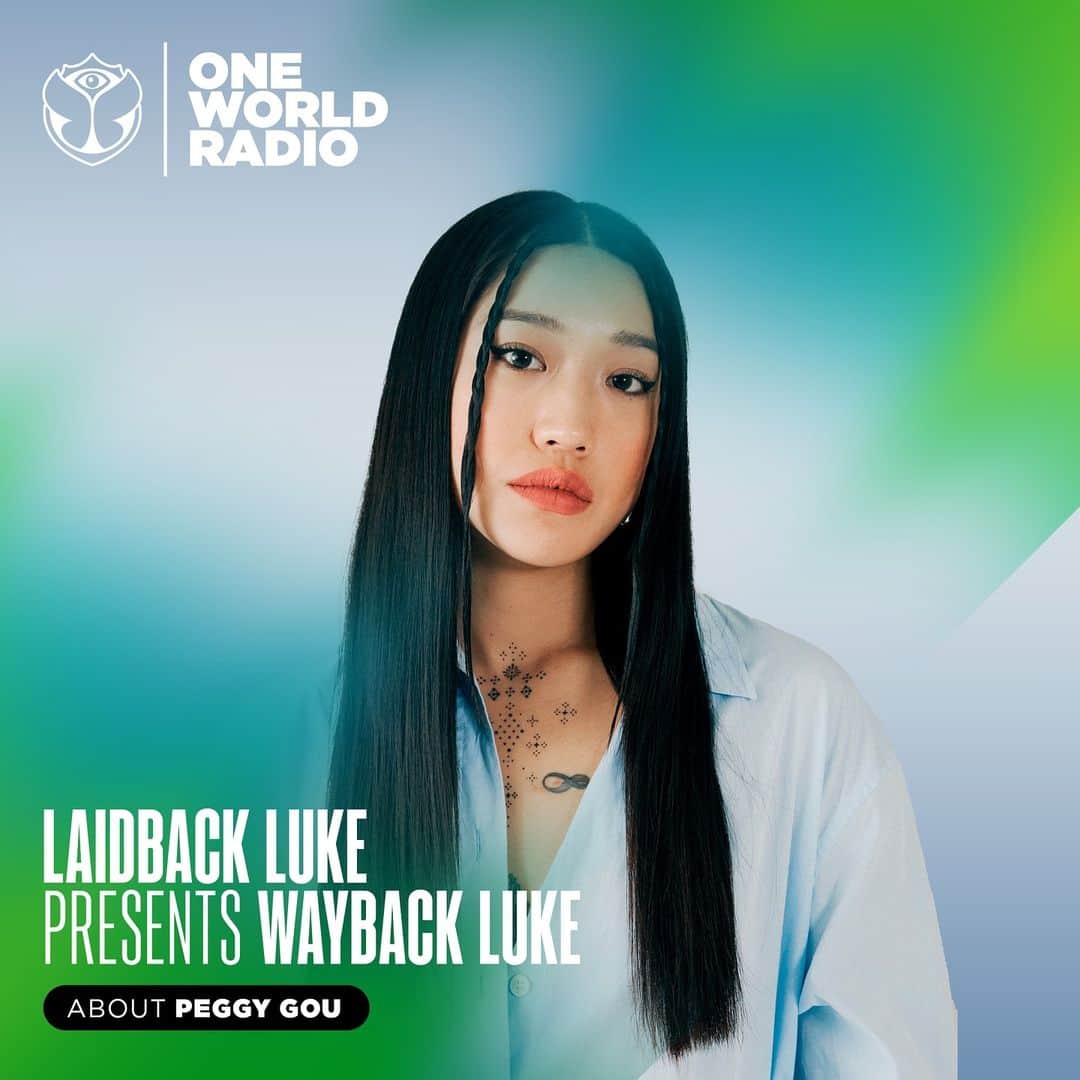 レイドバック・ルークのインスタグラム：「@laidbackluke puts the spotlight on @peggygou_ in his exclusive one-hour show. Do you want to know more about Peggy Gou’s journey from an underground sensation to a global icon in the dance music and popular culture, then tune in at 21:00 CET on One World Radio.」