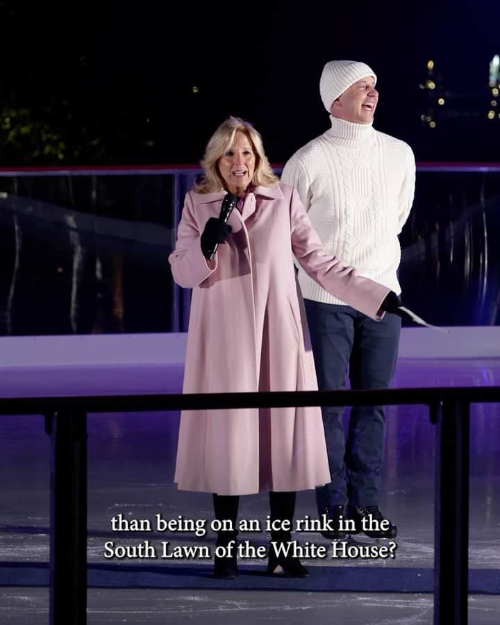 NHLのインスタグラム：「First Lady Jill Biden opened the 2023 White House Holiday Ice Rink last month with an assist from the NHL and children from the NHL and NHL Players’ Association Learn to Play program.」