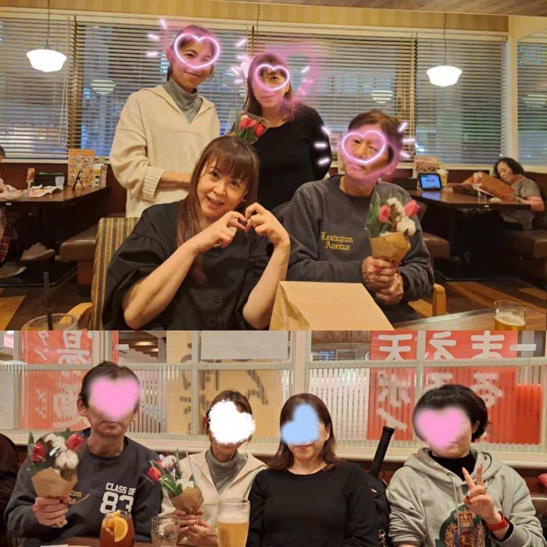 宇月田麻裕のインスタグラム：「12/12　テニスの試合の後、友人らと忘年会？＆友人のお誕生日会🎂」