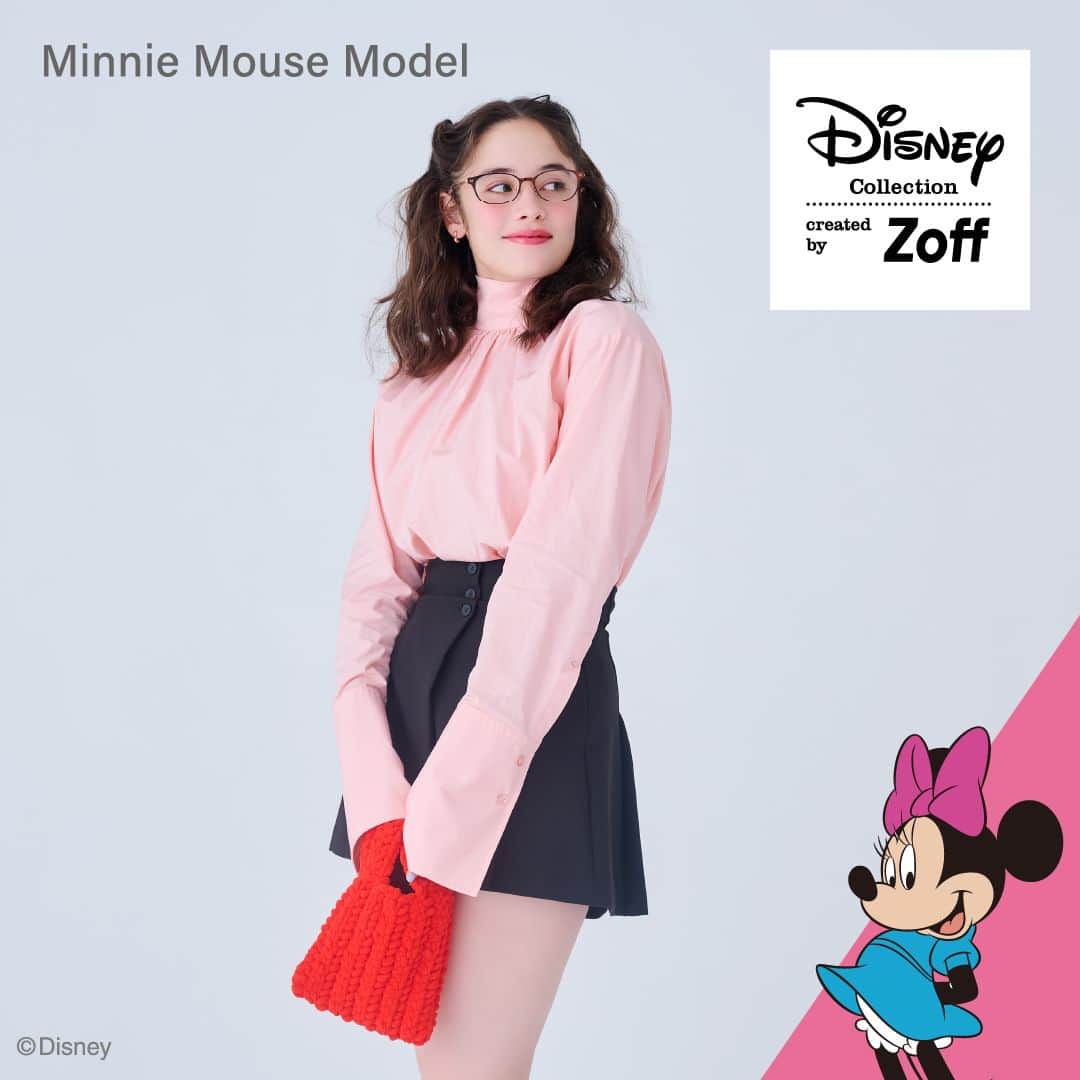 Zoff Officialのインスタグラム：「ファンと創る 夢のディズニーデザインメガネ「Disney Collection created by Zoff “＆YOU”」発売！  < Minnie Mouseモデル> ミニーをイメージしたリボンやドット柄をさりげなくデザインにちりばめました。サイドにはミニーモチーフのメタルパーツ。やわらかなブラウンとピンクゴールドのカラーで、日常使いしやすい可愛らしいデザインです。  品番｜ZY232018_44F1　 ¥11,100（税込・セットレンズ代込） ※専用メガネケース＆メガネ拭き付き  「Disney Collection created by Zoff “＆YOU”」は、シリーズ10周年を記念し、「ファンと創る 夢のディズニーデザインメガネ」としてスタートしたディズニーファンとの共創プロジェクトから生まれた新コレクションです。  #Disney #Zoff #Zoff_DisneyCollection10th #disney #minniemouse #disney好き #ディズニー好き #ミニーマウス #メガネ #伊達メガネ #伊達メガネコーデ #メガネ女子 #ゾフ #メガネ #メガネ男子 #ファッション #コーディネート #コーデ #メガネコーデ #メガネのある生活 #メガネファッション #ダテメガネ#glasses#eyewear#eyewearstyle#eyewearfashion#eyewearbrand#eyewearcollection#eyewearlovers#fashionglasses#fashion#styling」