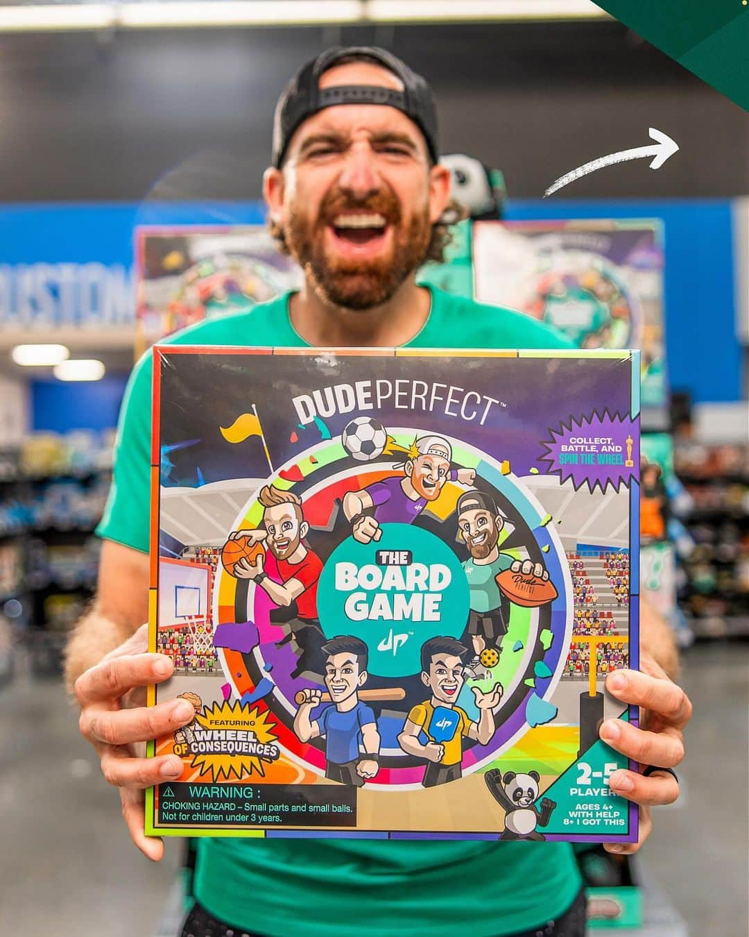 Dude Perfectのインスタグラム：「Need a *perfect* gift idea for Christmas? Swing by your local Walmart & pick up the official Dude Perfect Board Game (or any of the other toys in the DP section by the front!) 🎁🎅🏼」