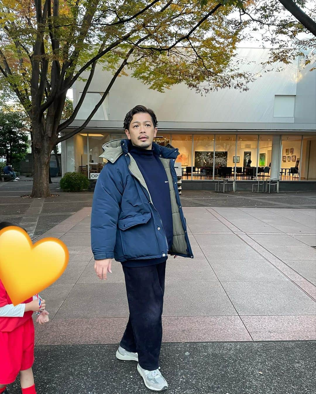 馬場一馬のインスタグラム：「冬の装いに🍂 down jacket @dcdt_2014  #descendant#息子#サッカー少年#試合後のご褒美に」