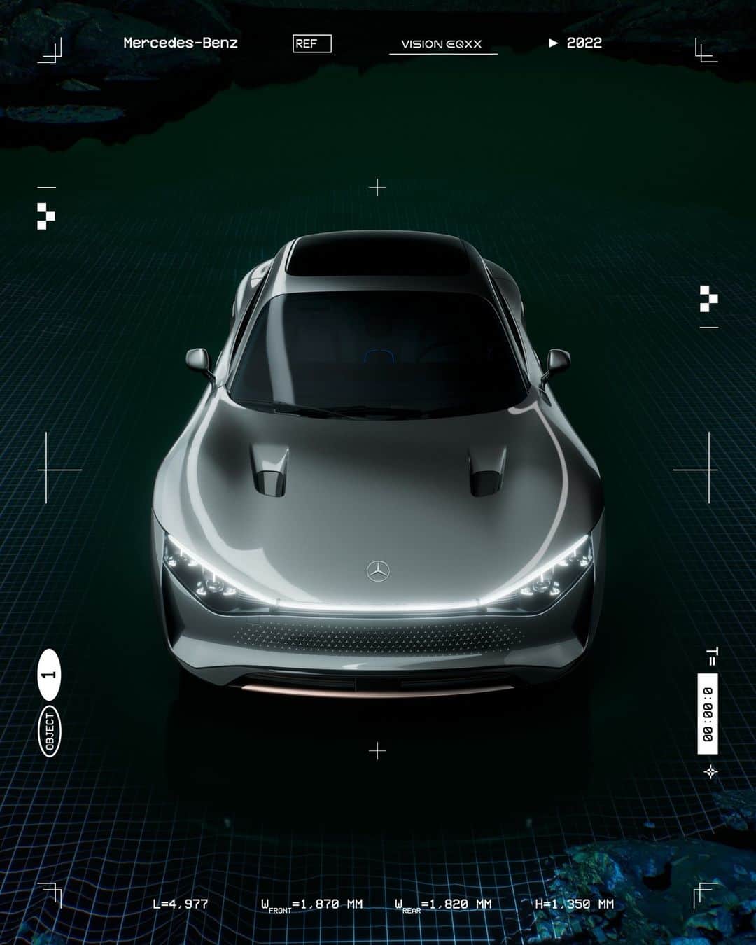 メルセデス・ベンツのインスタグラム：「The VISION EQXX revolutionizes electric mobility. Featuring groundbreaking technology, sustainable design and an electric range of over 1,000 km on a single charge.   #MercedesBenz #VISIONEQXX」