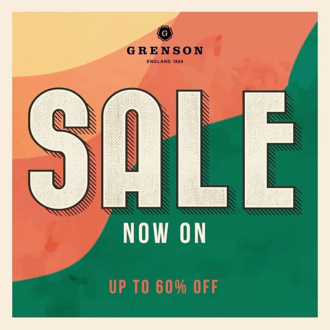 グレンソンのインスタグラム：「SALE NOW ON | UP TO 60% OFF」