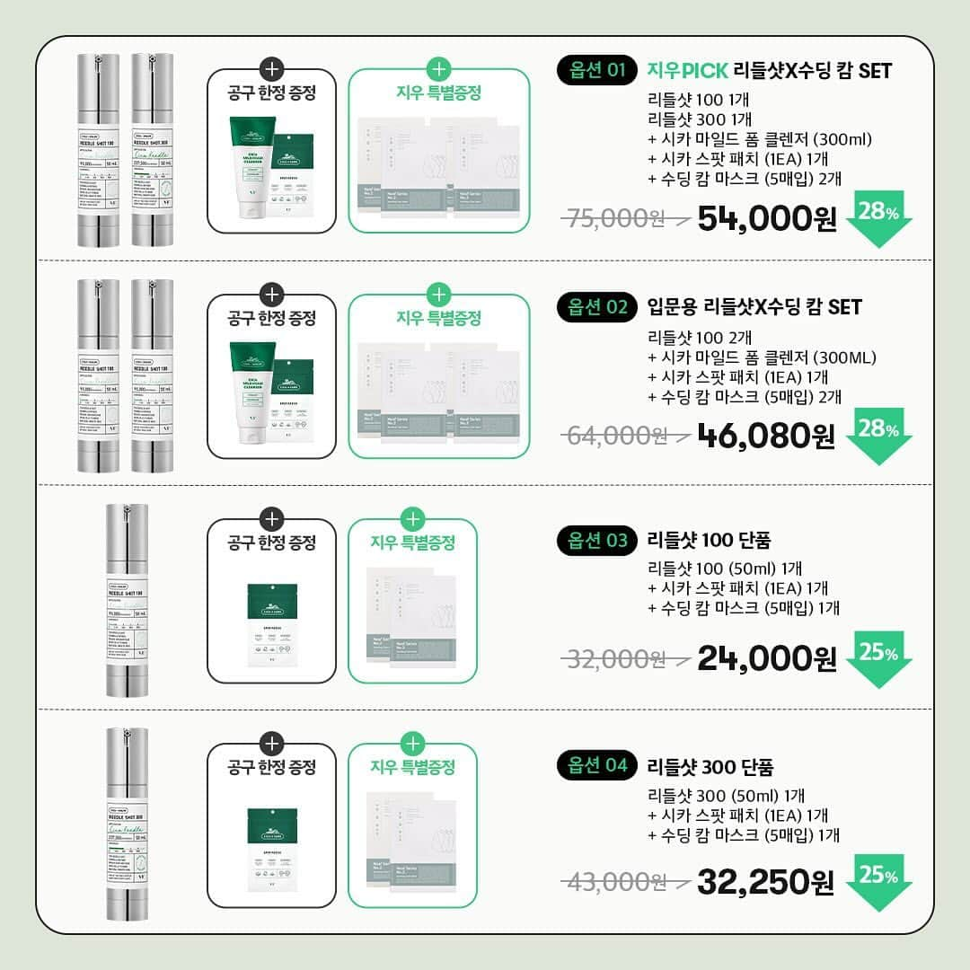 MeJiwooさんのインスタグラム写真 - (MeJiwooInstagram)「❤️‍🔥VT x지우, 리들샷 공구 구성 공개❤️‍🔥  📌일정 : 12/18 오전 9시 ~12/20 자정까지   구구절절 긴 글이니 필독‼️  📌이번 공구 구성은, ✔️최대 28% 상당의 리들샷 할인률! ✔️브이티 대용량 시카 클렌징폼 & 시카 스팟패치 증정! ✔️니프니프 수딩캄 마스크팩 5매입 본품을 증정! -옵션 1,2번 구매 시 수딩캄 마스크팩 5매입 2박스 -옵션 3,4번 구매 시 수딩캄 마스크팩 5매입 1박스   여러분들이 피드 이미지에서 보시는 가격대는  온리 리들샷 금액일뿐이구..(사은품 가격 포함✖️)  사실 사은품 가격만으로  최대 4만원상당을 받아 가시는 것인데요🙌🏻  📌추.가.로 지우 PICK, 옵션 1번을 구매하시는 분들은  선착순 한정수량 증정으로 무려 ”수딩캄 토너패드 본품을“  추가 증정 드립니다~!  대박이죠…? 😖💚 정리하자면, 옵션 1번을 빠르게 구매하시는 분들은  사은품만 6만원대로 가져가시는 것👍🏻  📌게.다.가  다양한 선물 이벤트까지 준비해 두었는데  이건 제가 주말에 공개하도록 할게요~? 이번 구성을 조율하는 데만 한달 이상이 걸렸네요.  (머리털 다 빠질 뻔 ㅠㅋ 원래 풍성해서 ㄷㅏ행..)  이벤트 선물과 니프니프 마스크팩은  오로지 제가 제공하는 것이므로  정말 여러모로 사비 탈탈 털어서 넣었어요😘  ‼️집중‼️ 트러블성, 여드름성 피부이신 분들, 별다른 트러블은 없지만 묘하게 결이나 모공,  푸석한 피부 컨디션이 고민이셨던 고객님들까지  빠른 시일내에 조금 더 피부 상태를  최상으로 끌어올릴 수 있는 스킨케어 부스터! 요즘 가장 핫한 품절대란 아이템 ❤️‍🔥리들샷을❤️‍🔥 💚니프니프 베스트셀러 수딩캄 마스크팩과💚 제가 콜라보로 보여드릴게요~!   다들 알림 설정해두세요🌟  #vt리들샷 #리들샷 #공구 #니프니프 #수딩캄마스크팩 #피부관리 #여드름관리 #모공관리」12月13日 18時14分 - mejiwoo103