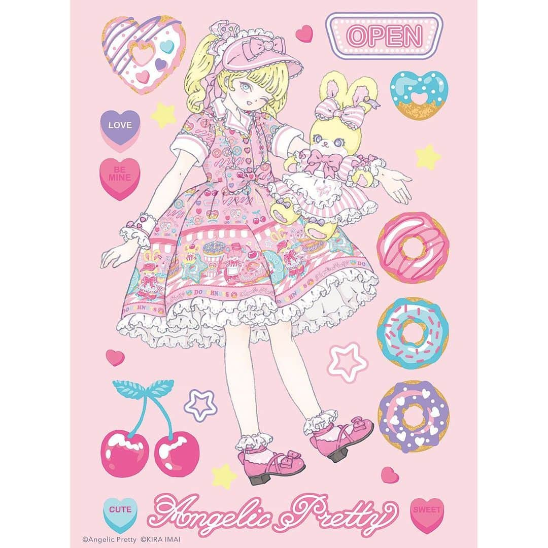 今井キラさんのインスタグラム写真 - (今井キラInstagram)「Angelic Pretty「Toy's Donut Dinerポストカード」のイラストを担当させて頂きました🍩 ⁡ ⁡ #angelicpretty #ロリータファッション #ロリータ」12月13日 20時01分 - kiraimai