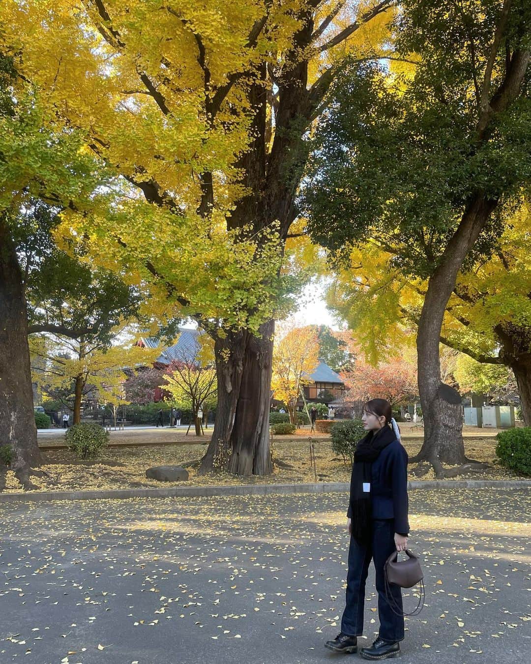 大和田南那さんのインスタグラム写真 - (大和田南那Instagram)「上野公園紅葉が綺麗だった🍁 ジャケットは蚤の市で一目惚れしたもの♡」12月13日 20時06分 - nanaowada_official