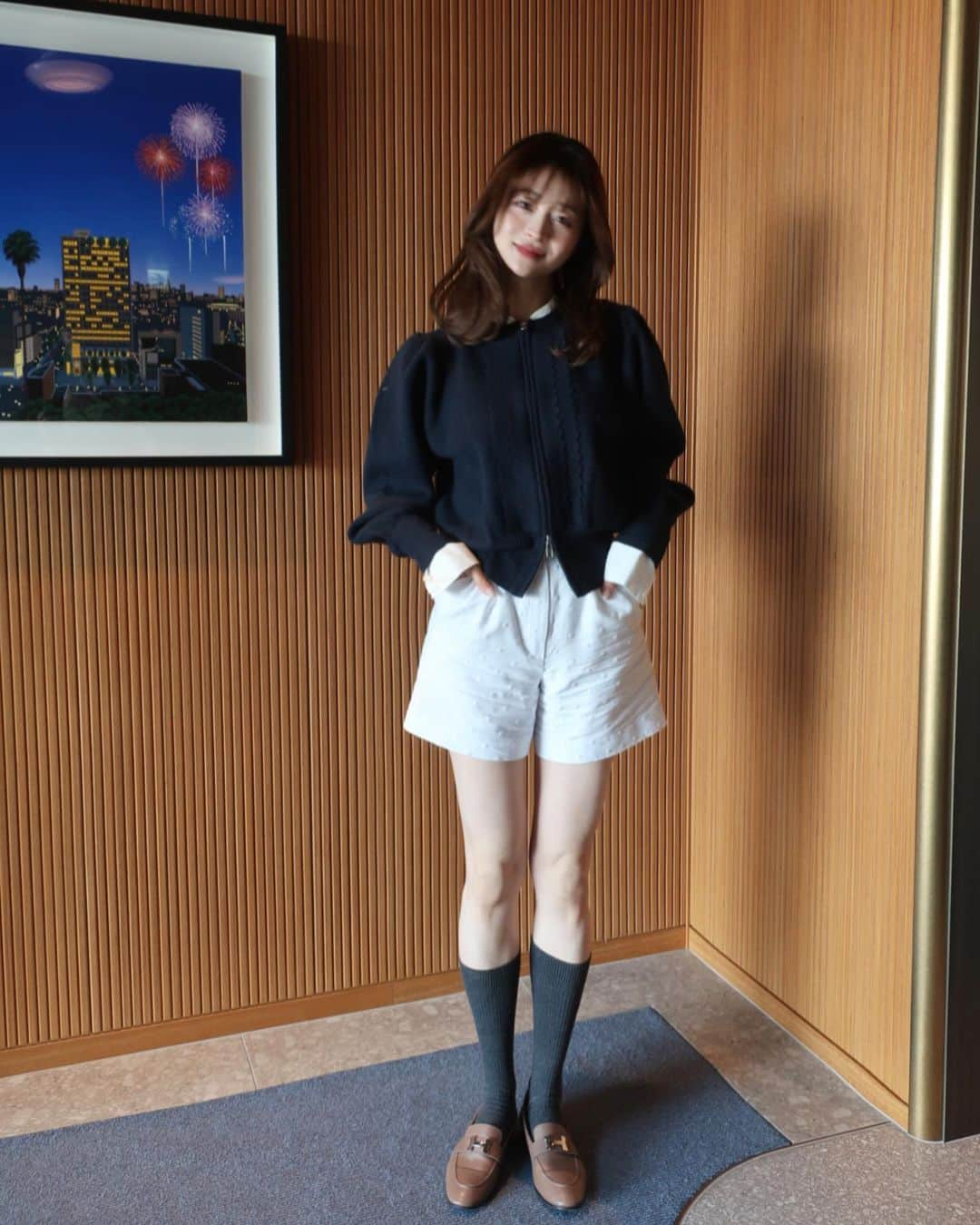 YUYUさんのインスタグラム写真 - (YUYUInstagram)「GINZA Day1 ありがとうございました👸🏽💝🎄🍈🎀 #SUSIESHIRTKNIT NAVY」12月13日 23時40分 - yuyukmt