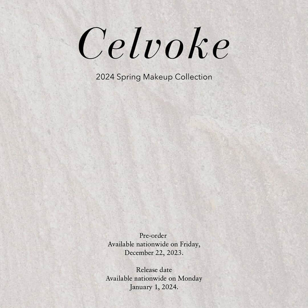 celvoke.jpさんのインスタグラム写真 - (celvoke.jpInstagram)「Celvoke　24Spring Makeup Collection  Nostalgic Breeze 解放。癒しのエナジー  渚のそよ風。ゆるやかな陽だまり  果てしない時間の蓄積が生む、ノスタルジックな地球のエネルギー。 穏やかに心をゆるめ、“コア”をあたたかく包み込む。  やがて訪れる幸福感。 満たされてゆく中で見つける、新しい自分。 きらめく、柔らかな光の中でふくらむエナジー。  Celvoke 2024 Spring Makeup Collectionが描くヒーリングの世界は、 どこまでも心地よく、しなやかな強さをチャージしていく。  ■ご予約：2023年12月22 日（金） ■全国発売：2024年1月1 日（月）  ・NEW PRODUCT　モイステン リップドロップ 全5色（限定1色）￥3,300（tax in） みずみずしさを湛えた色の艶膜がフレッシュでモードな表情を引き出す。 軽やかに色づくセラムグロス。  ・NEW PRODUCT　ポリフォニック ブラッシュ 全4色　￥5,390（tax in） みずみずしさを湛えた色の艶膜がフレッシュでモードな表情を引き出す。 軽やかに色づくセラムグロス。  ・NEW PRODUCT　ススキ ブラシ ￥5,500（tax in）  【人気製品から地球のエナジーを感じる鮮やかでシアーな新色も登場！】  ・ヴァティック アイズ 全3色　￥2,200（tax in） センシュアルなアースカラーとツヤが導く、アライヴな透明感。 異なる質感で奥ゆきと高揚を描くブラッシュカラー  ・インディケイト アイブロウパウダー 全1種　￥3,850（tax in）  ・イラボレート ジェル アイライナー 全3色　￥3,080（tax in）  ・クレイヴド ネイルポリッシュ 全1色　￥2,640（tax in）  #Celvoke #セルヴォーク #モイステンリップドロップ #セラムグロス #24春メイク #新発売 #Collection #限定 #ポリフォニックブラッシュ #イラボレートジェルアイライナー #ヴァティックアイズ #メイク #クレイヴドネイルポリッシュ #インディケイトアイブロウパウダー」12月13日 23時45分 - celvoke.jp