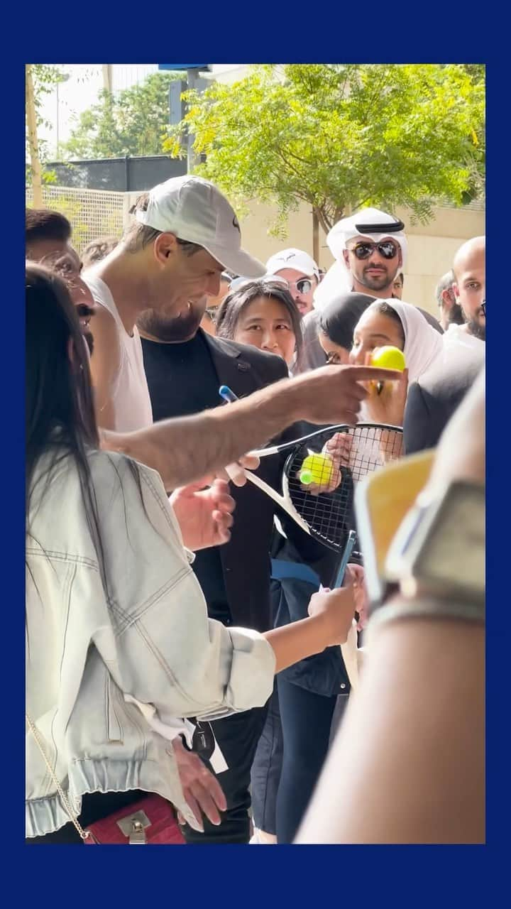 ラファエル・ナダルのインスタグラム：「Cool moments of the legend @rafaelnadal practicing on his courts with @arthur.fils  @rafanadalacademykuwait the champions hub   ‎#الكويت_تستاهل_أكثر #مجموعة_التمدين #الكويت #تنس #رياضة #عمار_يا_كويت #خيرنا_في_بلدنا #نفي_بوعدنا  #kuwait #rafaelnadal #academy #tennisacademy #tamdeengroup #champions #rafaelnadal  #tennis #nadal #tennisplayer #tennislife #tenis #tenniscourt #instatennis #tennispro #tennislove #grandslam #kuwaitdeservesmore #fortheloveofthegam #deliverthepromise」