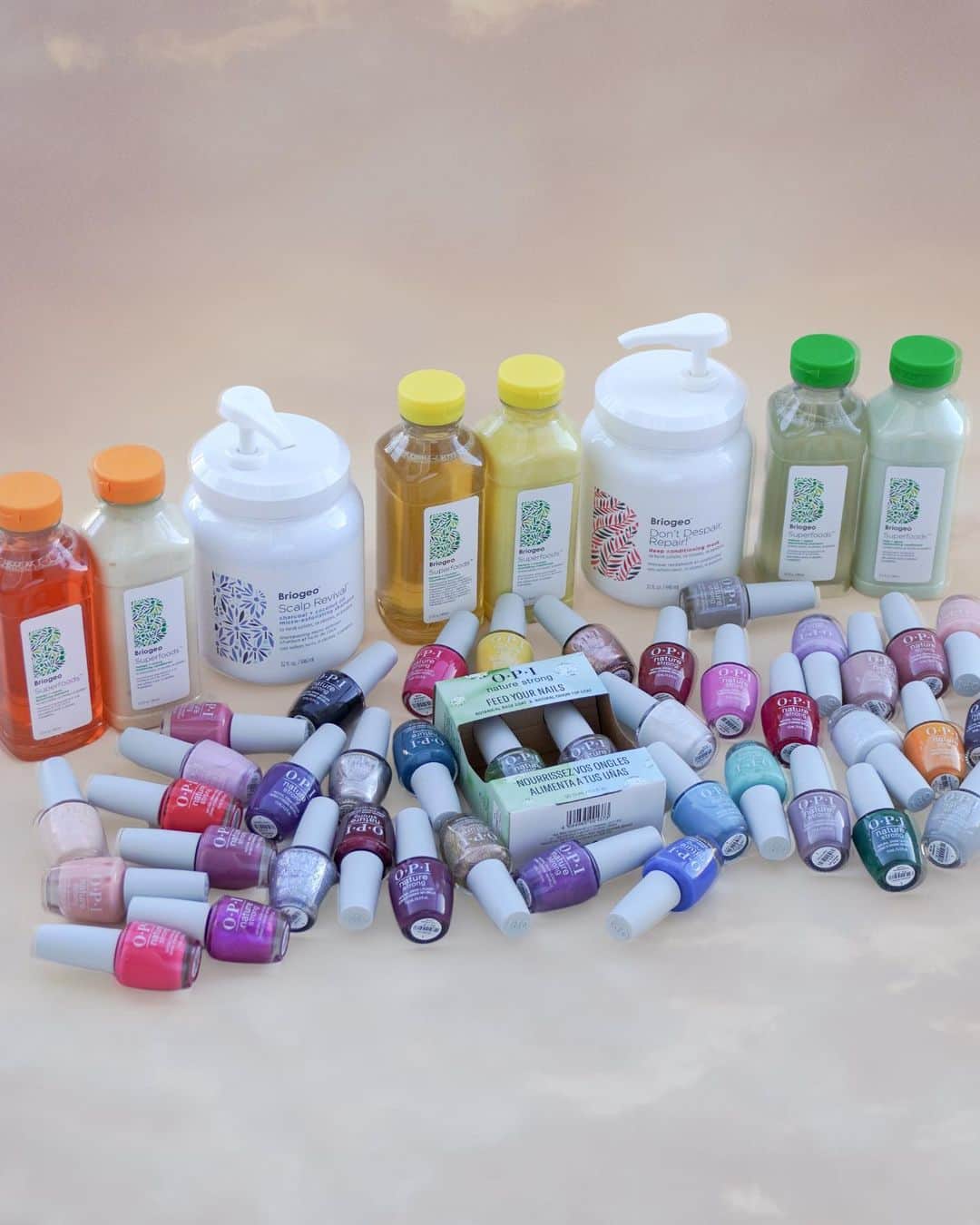 OPIのインスタグラム：「🌸 OPI x Briogeo Sweepstakes 🌸  Who’s ready to start their nail + haircare journey with us?!   ONE lucky grand prize winner will receive the full line of OPI Nature Strong natural origin nail polish PLUS a collection of Briogeo’s best-sellers worth over $470! All products are made from clean, natural ingredients for longer, stronger, HEALTHIER hair and nails! 👏👏   Giveaway includes: 💅 38 OPI Nature Strong shades + Base & Top Duo Pack 🧽 Scalp Revival™ Micro-Exfoliating Shampoo Jumbo 💦 Don’t Despair, Repair!™ Deep Conditioning Mask Jumbo 🍒 Mango + Cherry Balancing Shampoo + Conditioner 🥬 Apple, Matcha + Kale Shampoo + Conditioner 🥥 Banana + Coconut Nourishing Superfood Shampoo + Conditioner   How to Enter: 1. Like this post ❤️ 2. Follow @opi and @briogeo 💅🧴 3. Tag your besties in the comments 👯‍♀️ (one tag per comment)   *Bonus Entries* Comment a 🌼 on our recent posts!   NO PURCHASE NECESSARY TO ENTER OR WIN. Ends 12/15/23 at 11:59 p.m. PST. Open only to legal US residents, who are 18 years or older. View full T&C’s at http://opi.com/pages/sweepstakes. **The winner will be chosen and contacted via direct message by the verified @opi account on 12/18/23.」