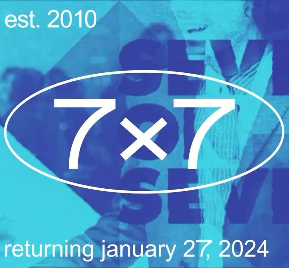 ニュー・ミュージアム・オブ・コンテンポラリー・アートのインスタグラム：「Announcing 7x7 2024 Presented by Rhizome and Hyundai Motor!   Seven on Seven (7x7) is back! IRL for the first time since 2019, Rhizome’s iconic art and technology program brings artists and technologists together in-person to task them with a simple challenge: make something new. This year’s participants are addressing the question that everyone’s talking about: AI!   Don’t miss 7x7 on January 27, 2024 at the New Museum—get your tickets at the link in our bio.  Seven on Seven features:  🔵Quantum physicist Dr. Stephon Alexander (@stephonjazz) with comedian, artist, and musician Reggie Watts (@reggiewatts)  🔵Replika AI CEO and Founder Eugenia Kuyda (@ekuyda) with artist and filmmaker Lynn Hershman Leeson (@lynn.l.leeson)  🔵Boston Dynamics Director of Human-Robot Interaction David Robert (@bostondynamicsofficial) with artist Miriam Simun (@yoururgetobreatheisalie)  🔵Nym Technologies CEO and Co-Founder Harry Halpin (@harrynym) with artist Tomás Saraceno (@studiotomassaraceno)  🔵Ginkgo Bioworks Head of Creative Christina Agapakis (@ginkgobioworks kobioworks)with artist Xin Liu (@xin_liu_studio)  🔵Runway CEO and Co-Founder Cristóbal Valenzuela (@runwayapp) with comedian, writer, and actor Ana Fabrega (@ana_fabrega)  🔵Engineer and entrepreneur Alan Steremberg (@alansweather) with artist Rindon Johnson  Presented by Hyundai Motor (@hyundai.artlab). Visionary partners for 7x7 are project partner SMK-National Gallery of Denmark (@smkmuseum) and research partner APOSSIBLE.  Additional support for 7x7 is provided by Refik Anadol (@refikanadol), Rudy Austin (@belize81), and Fred Benenson (@fredbenenson).」