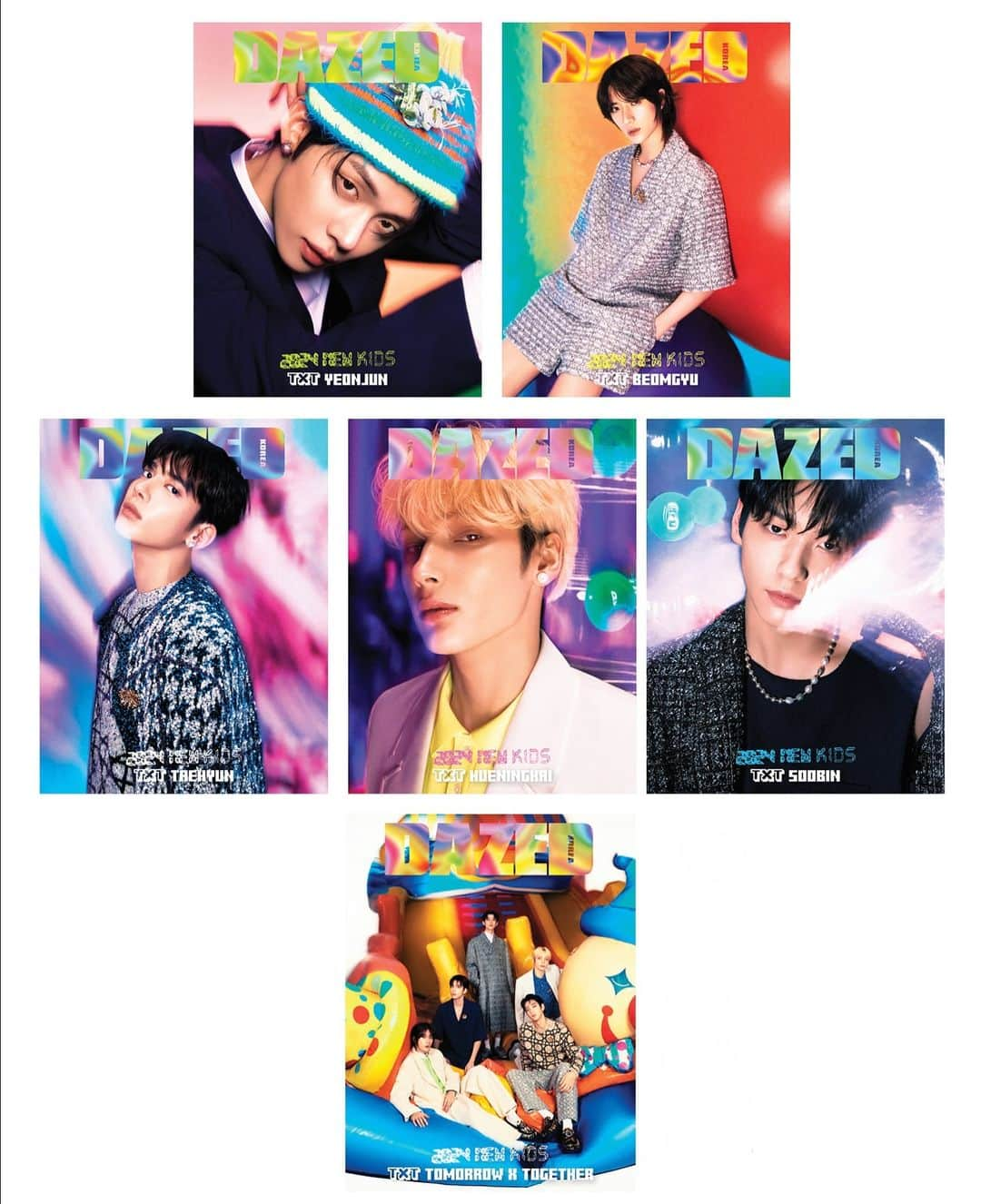 allkpopTHESHOPのインスタグラム：「#TXT covers the latest #DAZED January 2024 issue!  Uncover exclusive content and stunning visuals. Limited stock available—secure yours now!」