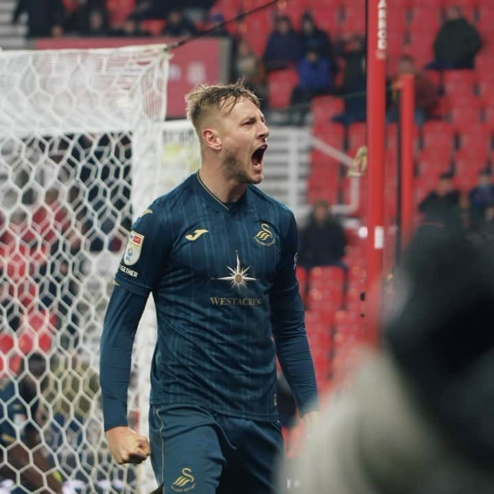 スウォンジー・シティAFCのインスタグラム：「“It’s about time I scored, I’ve had a lot of chances and Sheezy keeps reminding me of that.” 😅  @harry_darling1 netted his second of the season 🎯」