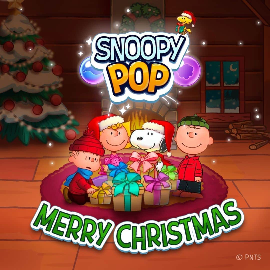 スヌーピーのインスタグラム：「What better way to celebrate this festive season than diving into the enchanting world of Snoopy Pop? Experience delightful adventures and popping Bubbles that sparkle like holiday lights!」