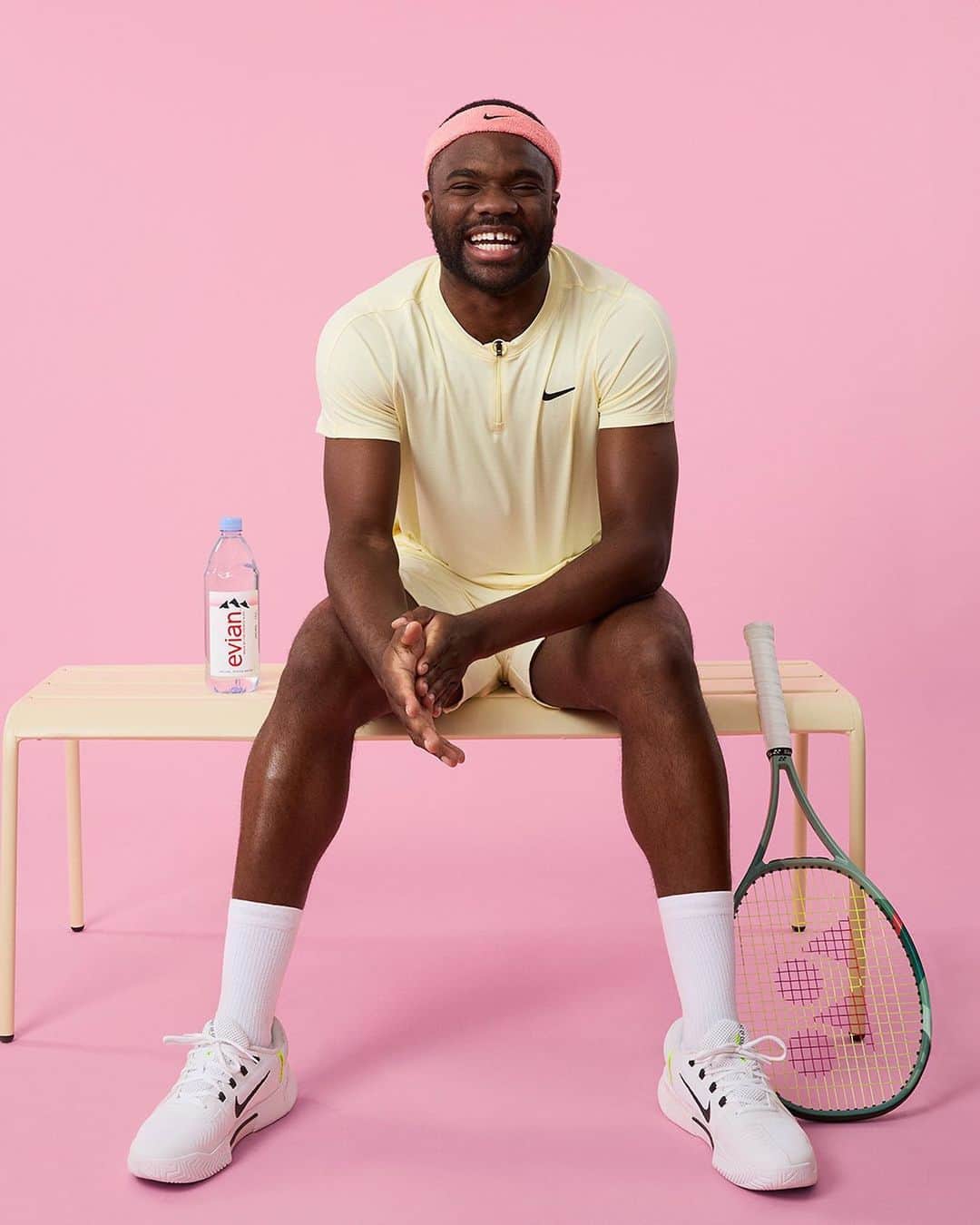 evianのインスタグラム：「A warm welcome to our new Global Brand Ambassador Frances Tiafoe @bigfoe1998 👏🎾​  ​Following in the footsteps of Grand Slam winners, @emmaraducanu and @stanwawrinka85, Frances joins a line-up of iconic worldwide tennis stars who keep hydrated on and off the court with evian as part of their daily wellness habits. 💧​  Frances’ authentic and upbeat 'be-myself' attitude aligns perfectly with our #LiveYoung spirit. We’re so happy he has joined the evian family!​  #evian #FrancesTiafoe #Tennis #evianxFrances」