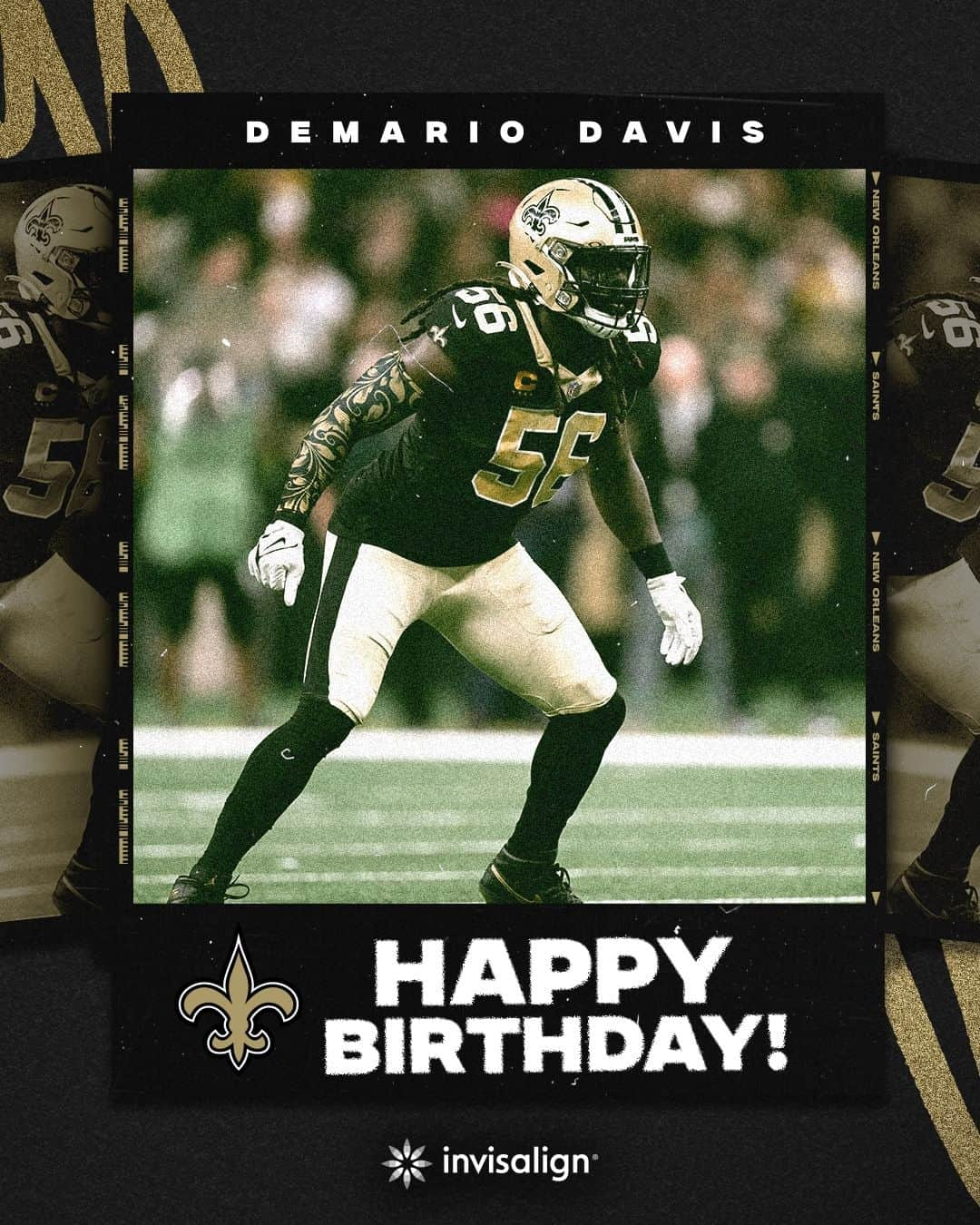 ニューオーリンズ・セインツのインスタグラム：「Happy Birthday, Demario🎁🎈  #Saints | @invisalign」