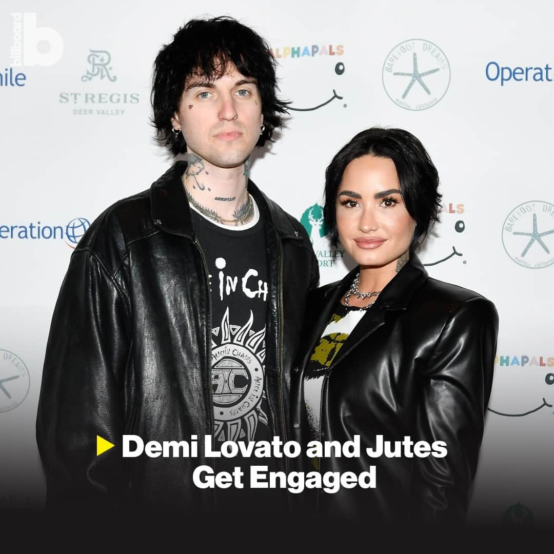 Billboardのインスタグラム：「Congratulations are in order for Demi Lovato and musician Jordan “Jutes” Lutes, who got engaged over the weekend. 💍⁠ ⁠ "Last night was the best night of my life and I can't believe I get to marry the love of my life," Lovato shared.⁠ ⁠ Tap the link in bio for more on the engagement.」