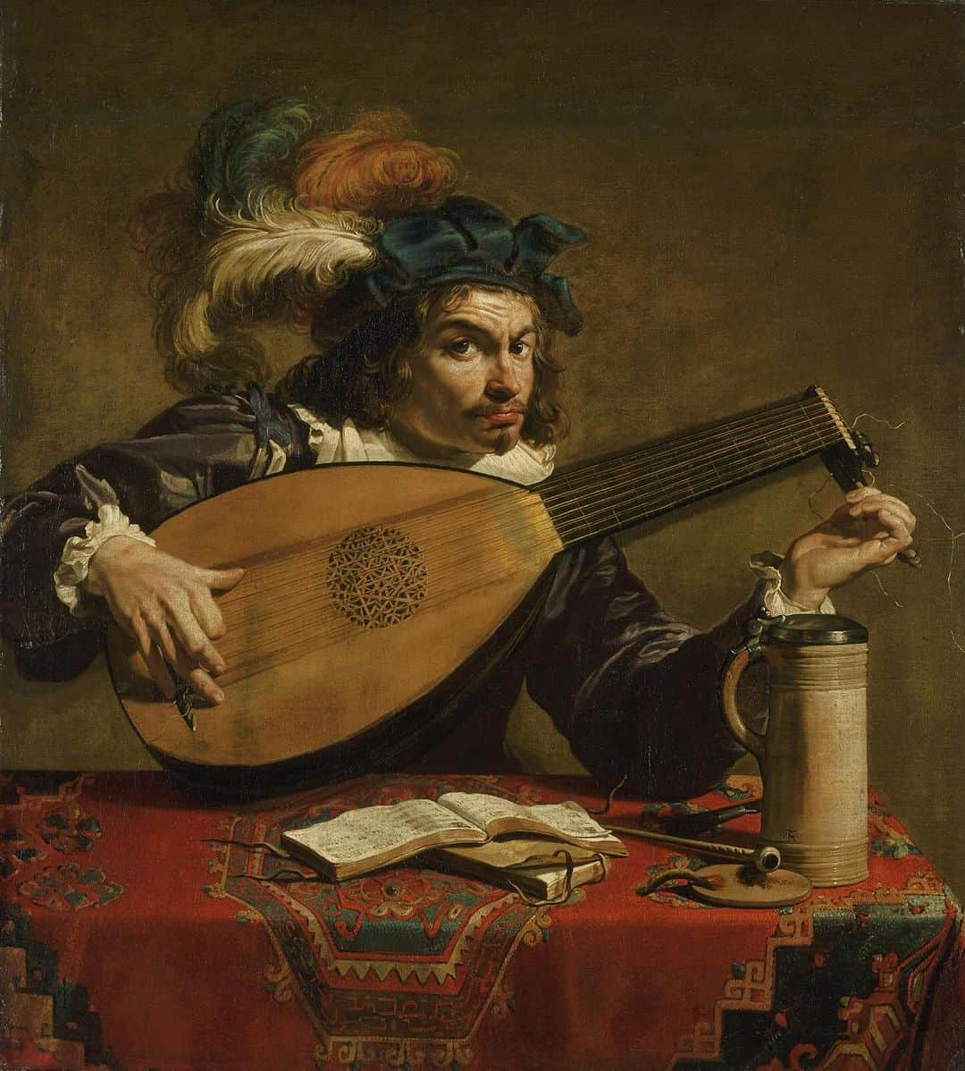 フィラデルフィア美術館のインスタグラム：「When someone suggests we play anything other than Mariah Carey this week…  📍Visit the “Lute Player” in Gallery 359, European Art 1500-1850  “Lute Player,” 1620, Theodor Rombouts   #philamuseum #mariahcarey #idontknowher #holidayseason #sideeye」