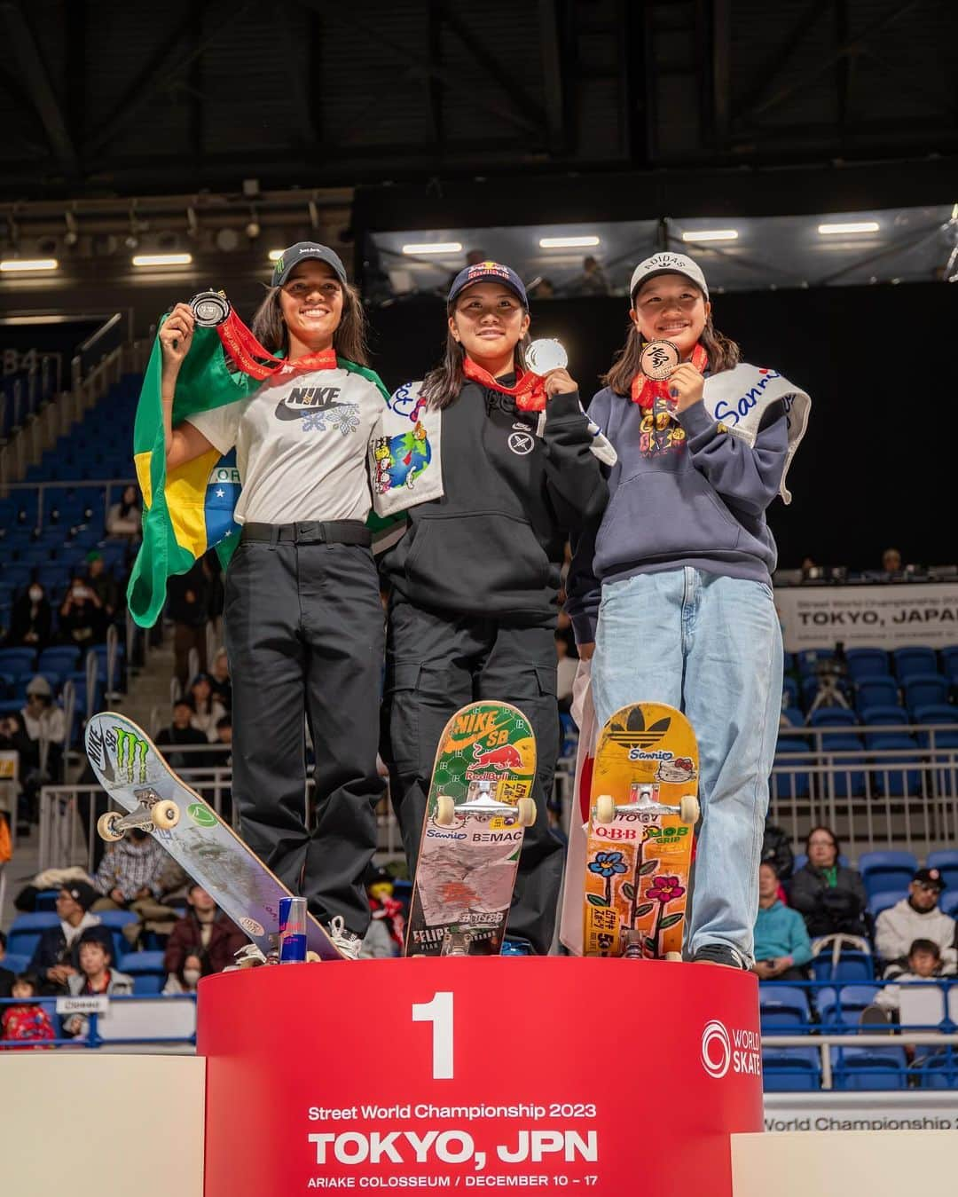 The Japan Timesさんのインスタグラム写真 - (The Japan TimesInstagram)「Japan’s street skateboarding team showed they are a force to be reckoned with ahead of the 2024 Paris Olympics. At the Street World Championship 2023, held in Tokyo at Ariake Arena, the nation’s young skaters claimed nine of the 16 finalist spots and five out of six medals.  Progressing towards his second Olympics, Sora Shirai won the men’s title, while Yumeka Oda, aiming for her Olympic debut, secured the women’s championship.   Japan’s podium dominance included Kairi Netsuke and Yuto Horigome, with 13-year-old Ginwoo Onodera ranking second nationally. Despite the fact that he is still recovering from a hip injury, Olympic champion Horigome advanced in global rankings.  Momiji Nishiya, another Tokyo Olympic gold medalist, earned world championship bronze.  Other Japanese skaters, such as Liz Akama, Funa Nakayama, Coco Yoshizawa and Miyu Ito, also proved that the country is hotbed of skateboarding talent.  Read more via the link in our bio.   📸: @bobbyschaub_photography for The Japan Times  #WorldSkateboardingTour #WorldSkateSB #OlympicQualifiers #RoadToParis2024 #スケボー #Skateboarding #WorldSkate #japantimes」12月19日 16時14分 - thejapantimes