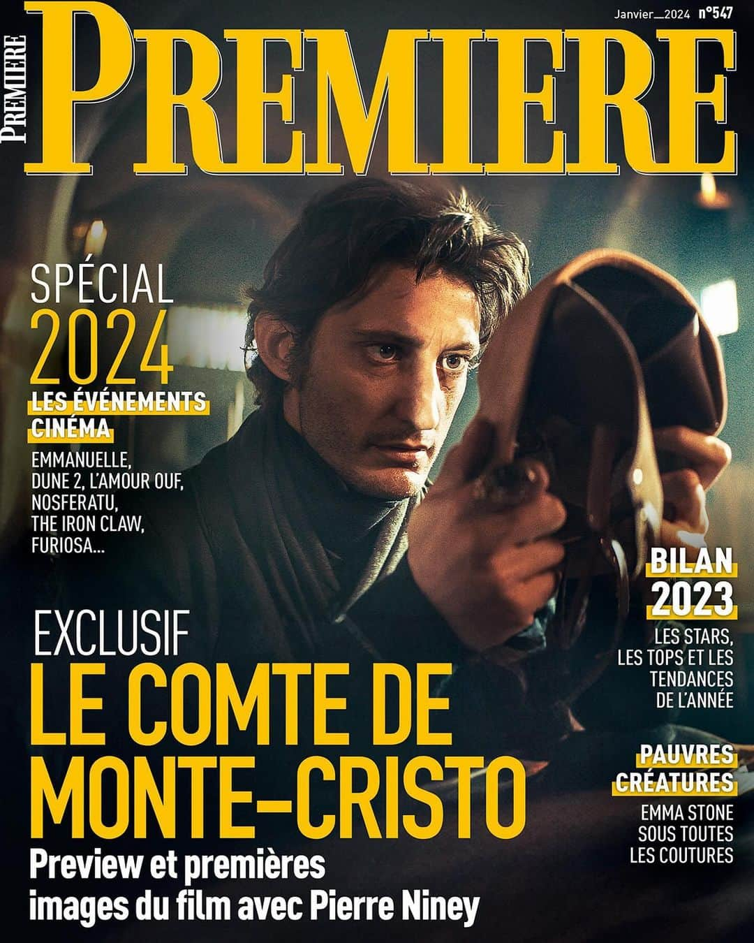 ピエール・ニネさんのインスタグラム写真 - (ピエール・ニネInstagram)「COVER de @premierefr pour le COMTE DE MONTECRISTO ! 💥 Adapté du chef d’œuvre de Dumas par @matt_delaporte & @alexdelapat ! Produit par @dimitri_rassam & @pathefilms.」12月20日 1時59分 - pierreniney