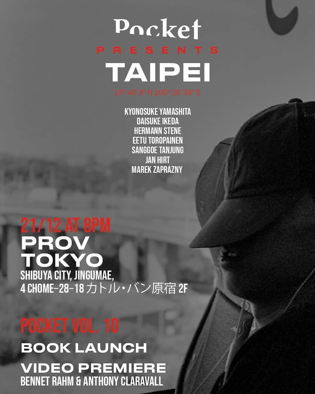 山下京之助さんのインスタグラム写真 - (山下京之助Instagram)「Pocket: Taipei will premiere tomorrow 6pm CET on our YouTube and 8pm JST at @provtokyo along with our Pocket Vol. 10 book launch & photo exhibition by @kenjiharuta & @burnydiego. Come by if you're in Tokyo!  🇯🇵 Pocket: Taipei は日本時間の午後 8 時、CET時間の午後 6 時 (CET) にYouTube にて公開されます。 さらに明日の夜はビデオとPocketスケートマグのVol.10のリリースを記念して @provtokyo にて試写会が行われます。 会場では @kenjiharuta と @burnydiego による写真展も行いますので、東京近郊にお住まいの方はぜひ足をお運びください。 📹 @bennet_ra  📷 @kenjiharuta」12月20日 22時26分 - _kyonosuke_