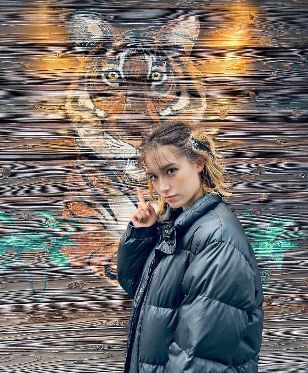 トラウデン直美のインスタグラム：「撮影現場で見かけた🐅 みると撮っちゃうのよね〜、虎と。」