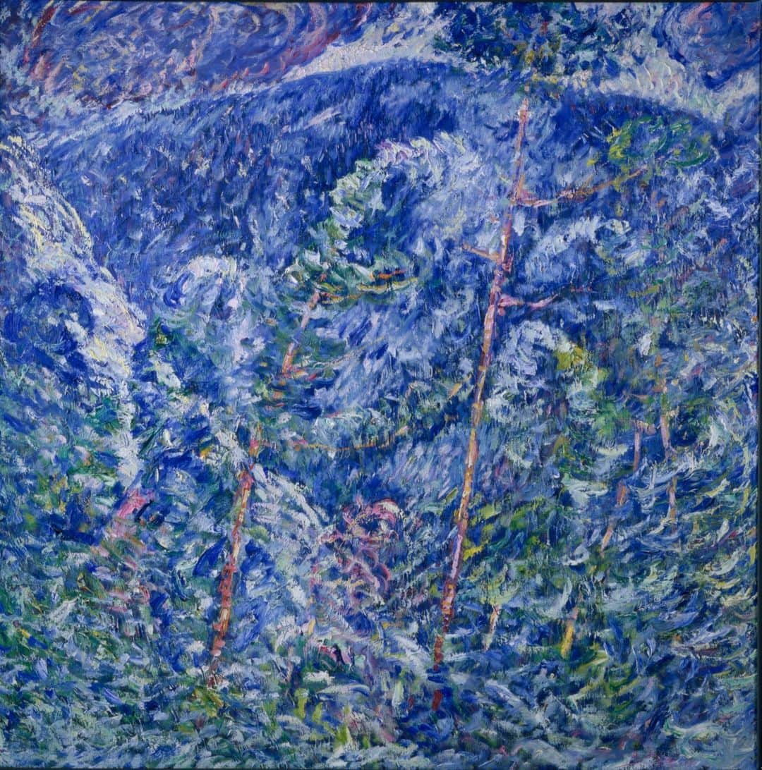 フィラデルフィア美術館のインスタグラム：「Celebrate the shortest day of the year in the warmth of our galleries. We'll be staring at this work by Marsden Hartley in Gallery 218 if you need us. ❄️ Happy Winter Solstice!  "Winter Chaos, Blizzard," around 1909, Marsden Hartley  #wintersolstice #winter #philamuseum #americanart」