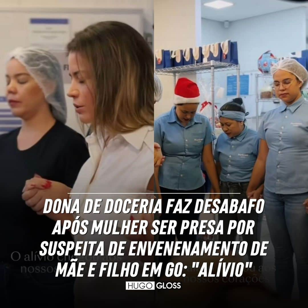 Hugo Glossのインスタグラム：「O caso aconteceu em Goiânia (GO) e explodiu nas redes sociais após publicação da filha de Leonardo Pereira Alves, uma das vítimas de envenenamento, o que levantou suspeitas contra a Perdomo Doces. Ontem (20), a investigação esclareceu que não houve envolvimento da confeitaria nas mortes e a Polícia Civil prendeu a principal suspeita do caso, Amanda Partata Mortoza, que é advogada e ex-nora de Leonardo. Horas depois, Mariana Perdomo, proprietária da doceria, desabafou nas redes sociais e confessou estar aliviada após a ação das autoridades. Ela também agradeceu aos clientes pelo apoio que recebeu.   ➡️ Leia e assista, clicando no link da bio ou no destaque “NEWS”. (📸: Reprodução/Instagram)」