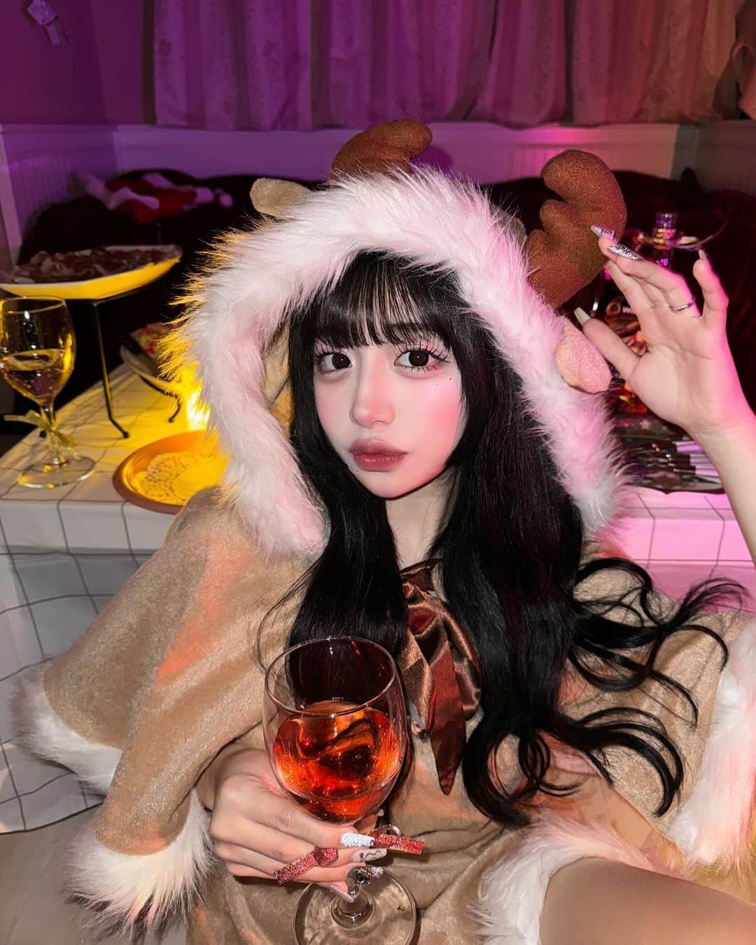 新塘真理さんのインスタグラム写真 - (新塘真理Instagram)「次ブラックサンタする❕❕」12月24日 21時42分 - mari0121_