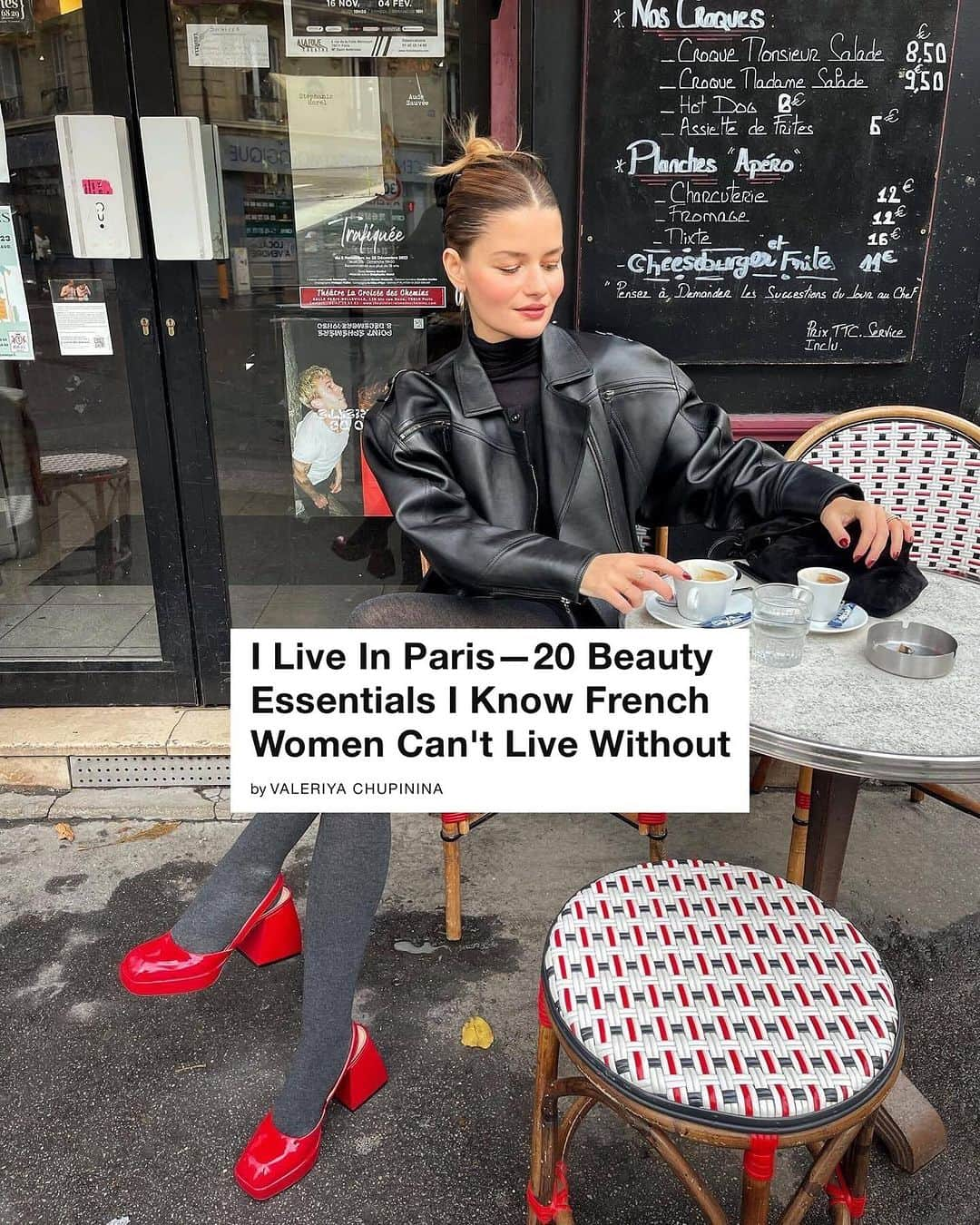 WHO WHAT WEARのインスタグラム：「After spending the last year living in Paris, our editor @valeriyaliyevna always gets asked about French beauty secrets. The term “French beauty” gets thrown around a lot, but essentially, it means natural and effortless—looking like you just rolled out of bed, threw on some mascara, and left to grab a morning coffee. Through stealth observation, she’s pared down her maximalist beauty routine for tried-and-true favorites. From skincare-infused makeup to multipurpose products, head to the link in our bio for 20 beauty essentials French women can’t live without. photo: @sabinasocol」