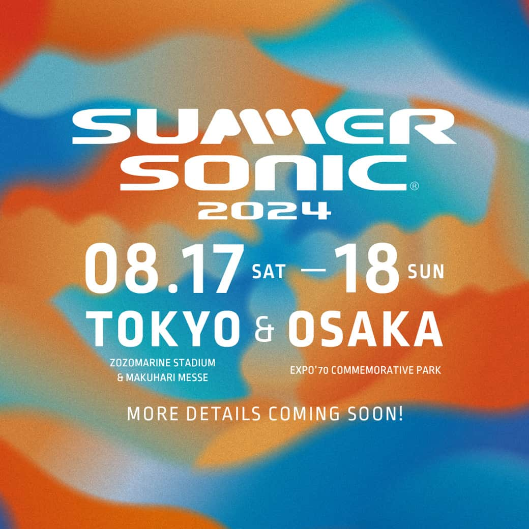 サマーソニックさんのインスタグラム写真 - (サマーソニックInstagram)「SUMMER SONIC 2024 開催決定⚡   そして、大きなニュースをお知らせします💁 #サマソニ OSAKAは開催地を移転いたします💫 新天地は、万博記念公園🍀 新たな挑戦にご期待ください👌   最高のヘッドライナー🔥 そしてラインナップ発表をお楽しみに🙌   https://summersonic.com   #summersonic」12月25日 12時01分 - summersonic_official