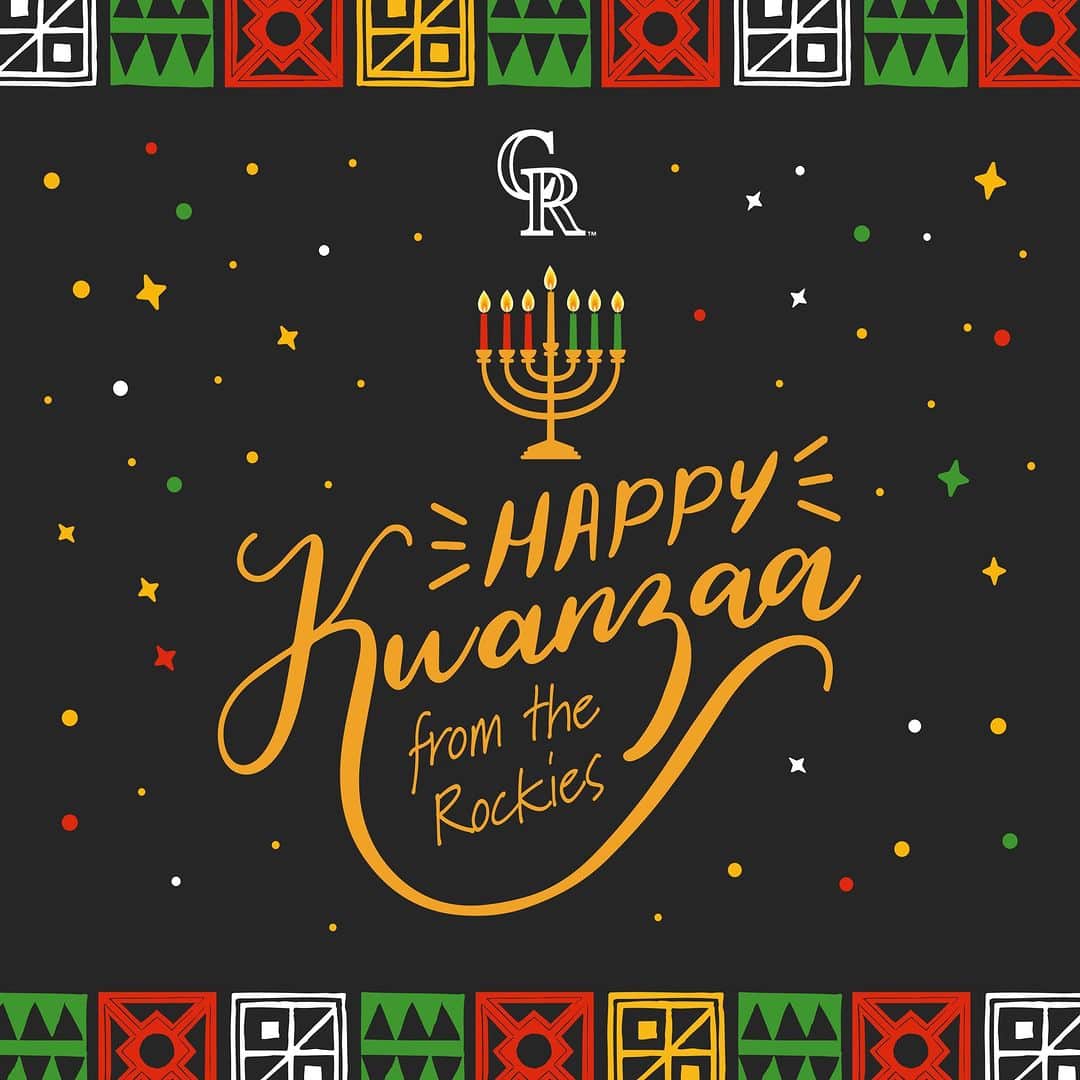 コロラド・ロッキーズさんのインスタグラム写真 - (コロラド・ロッキーズInstagram)「Wishing you a Happy Kwanzaa!」12月27日 2時10分 - rockies